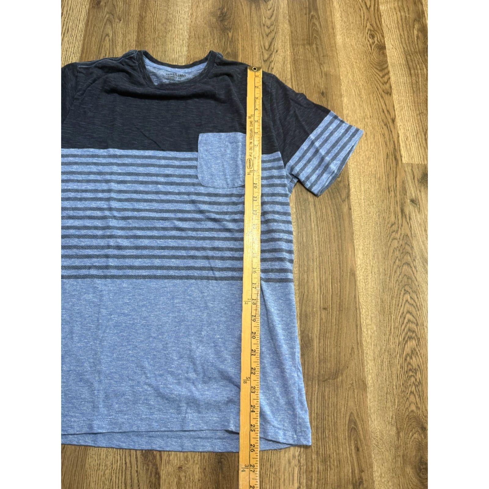 Mossimo Mossimo Shirt Men's Size Medium Blue Striped Short Sleeve Shirt Size US M / EU 48-50 / 2 - 7 Thumbnail