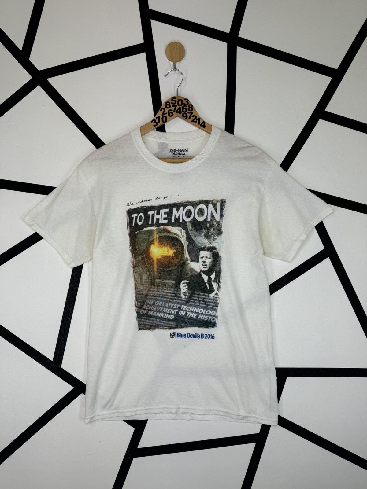 Gildan WE CHOOSE TO THE MOON BLUE DEVILS B 2016 TEE Size US S / EU 44-46 / 1 - 1 Thumbnail