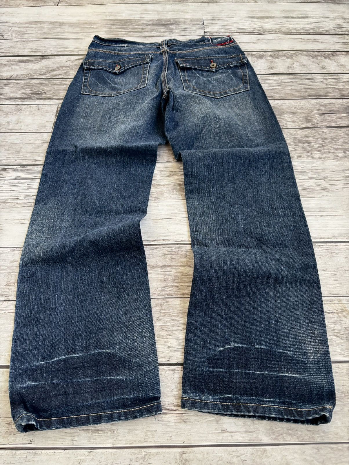 JNCO × Japanese Brand Vintage Baggy Rap sk8 Jnco Style Washed Jeans y2k Size US 32 / EU 48 - 3 Thumbnail