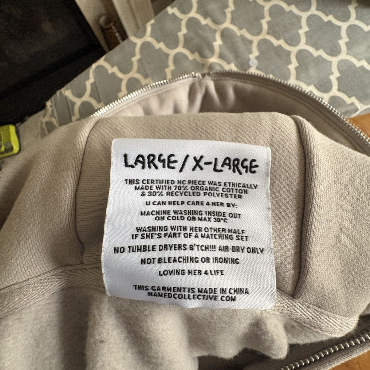 Named Collective Flame Hoodie Bone Top Size US L / EU 52-54 / 3 - 8 Thumbnail