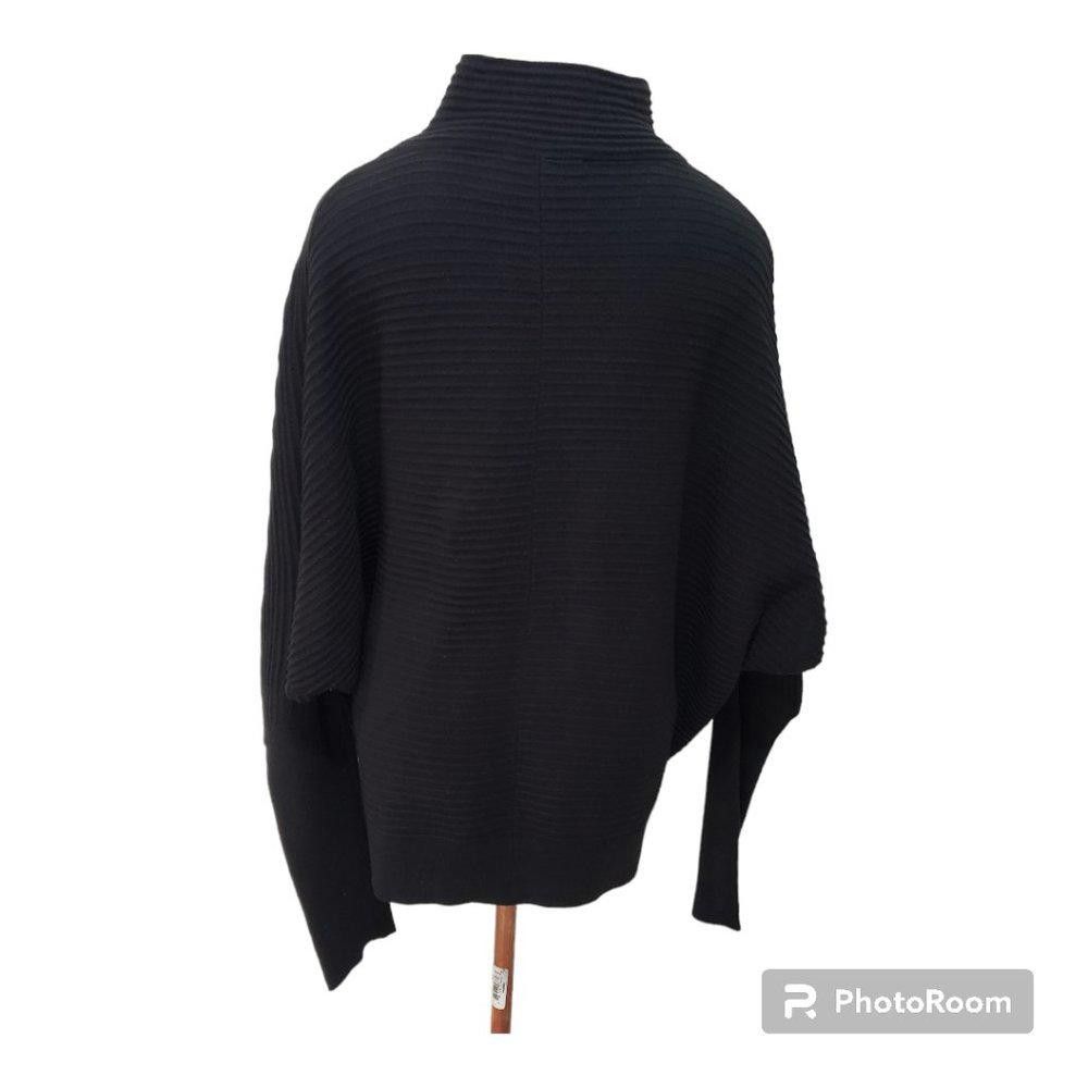 French Connection CT729a French Connection Black Ribbed Ladies Sweaer Size M / US 6-8 / IT 42-44 - 4 Thumbnail