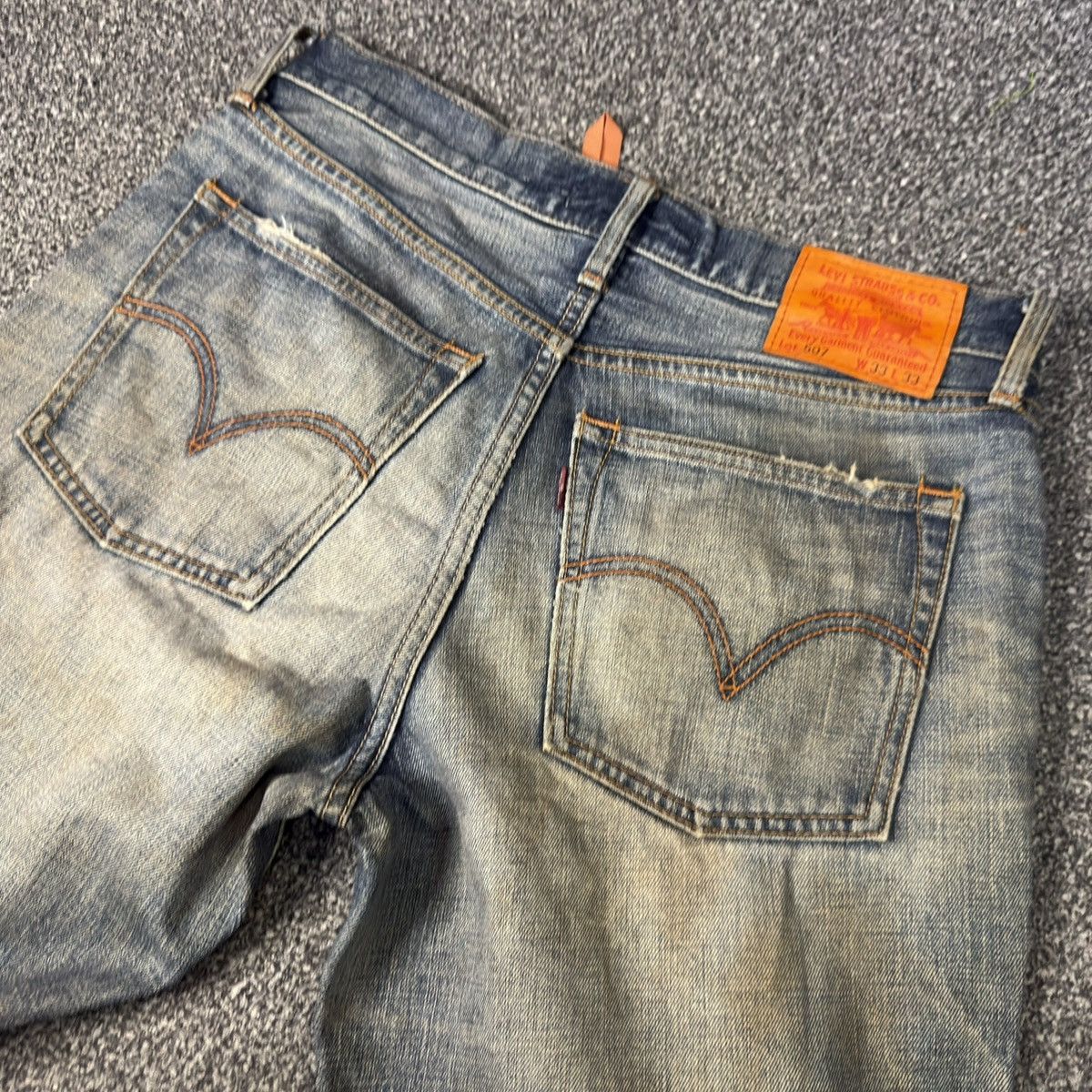 If Six Was Nine Vintage Flared Levis 507 Dirty Rusty Distressed Denim W33 Size US 33 - 8 Thumbnail