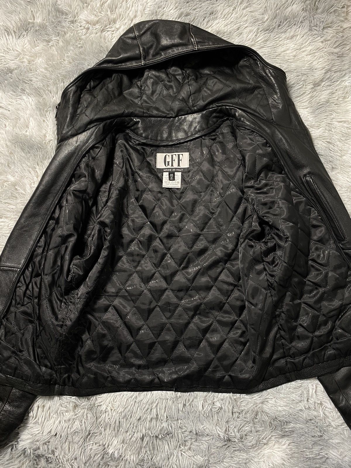GF Ferre Gianfranco Ferre GF Ferre Leather Jacket with Genuine Fur Size L / US 10 / IT 46 - 22 Thumbnail