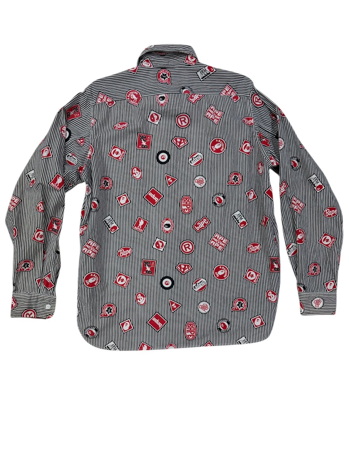 Bape Vintage bape fullprint longsleeve button ups shirts Size US L / EU 52-54 / 3 - 2 Thumbnail