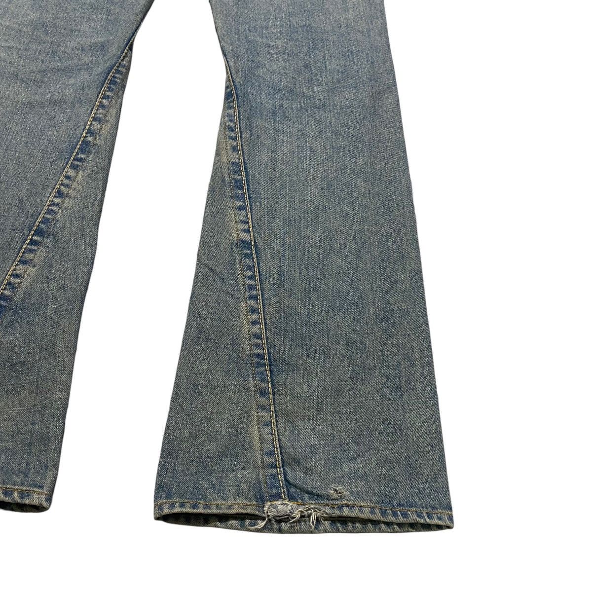 Japanese Brand Union Made Purple&Yellow Mudwash Denim Flare Jeans Size US 30 / EU 46 - 16 Thumbnail