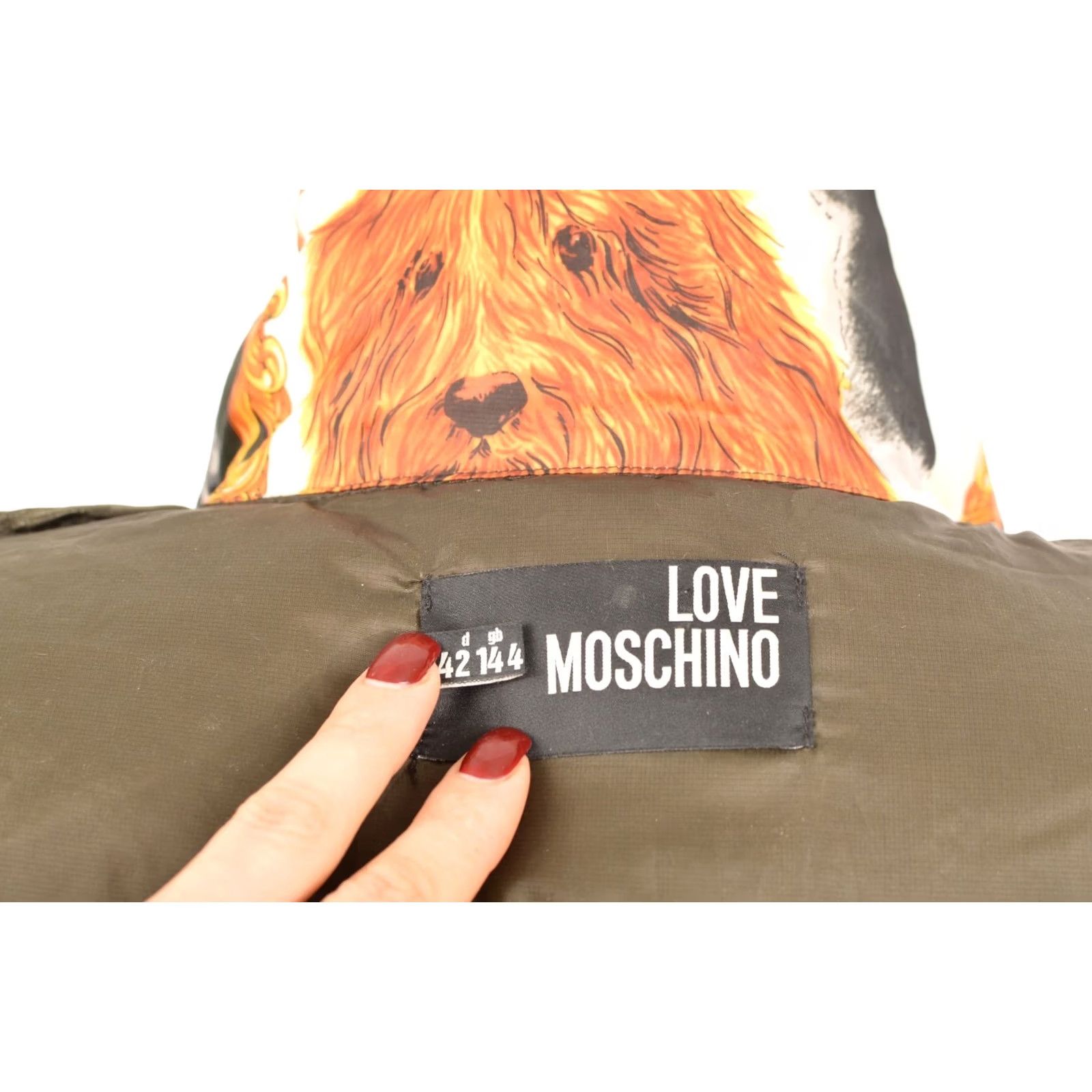 Moschino DDP Love Moschino Down Puffer Jacket Lila Fufi Dog Print Size USA 10 Womens Jacket Multicolor Puffer 10 Size L / US 10 / IT 46 - 7 Thumbnail