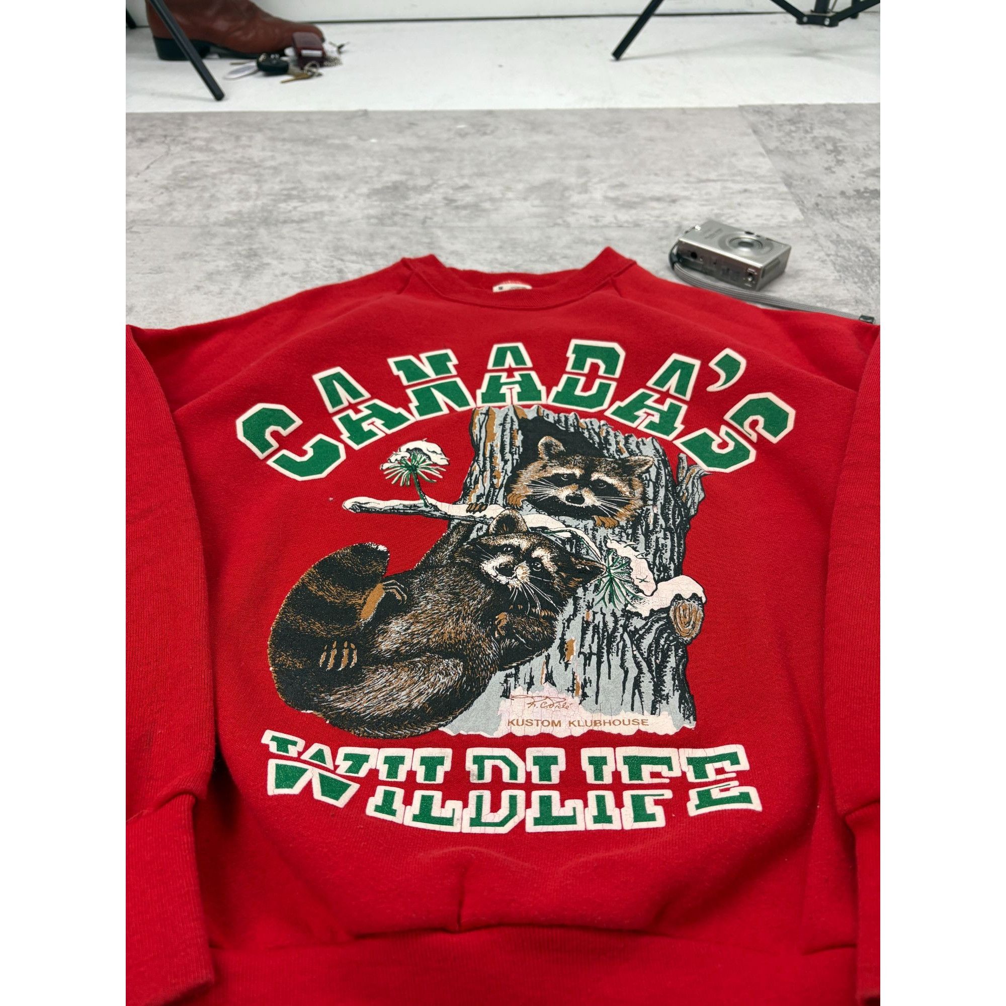 Fruit Of The Loom Vintage 90s Canada’s Wildlife Cute Red Crewneck Size M / US 6-8 / IT 42-44 - 2 Thumbnail