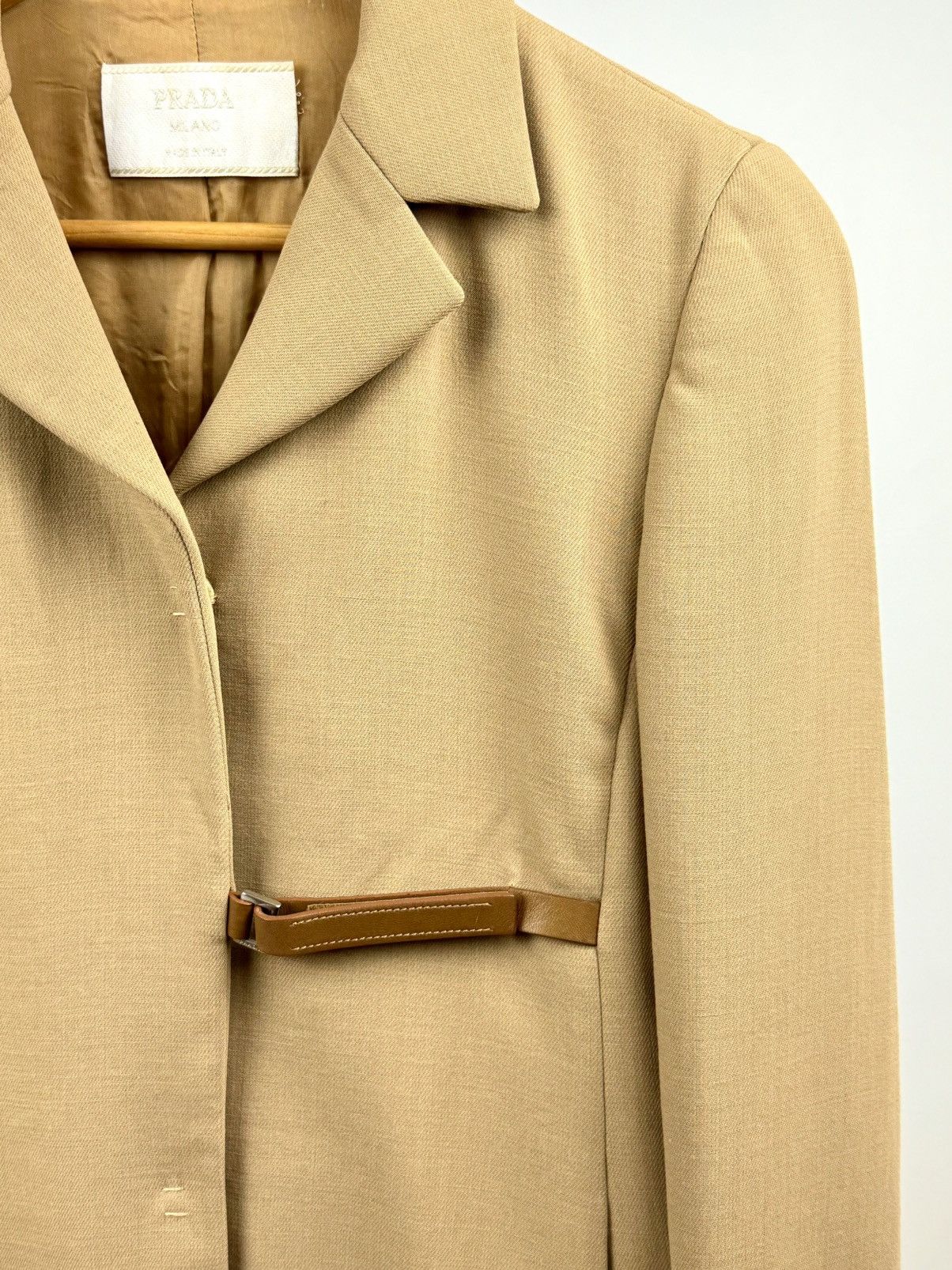 Prada Prada - FW/99 - Leather Trimmed - Wool - Jacket & Skirt Set Size S / US 4 / IT 40 - 6 Thumbnail