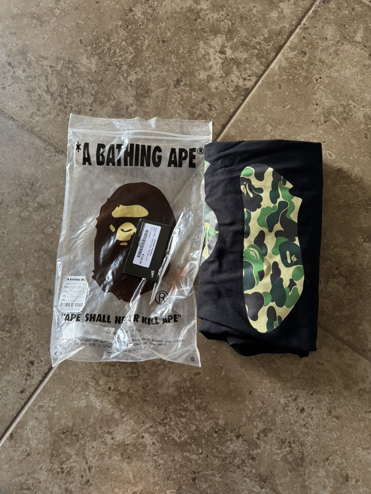Bape BAPE ABC Camo Face Bathing Ape Tee Black Size US XXL / EU 58 / 5 - 8 Thumbnail