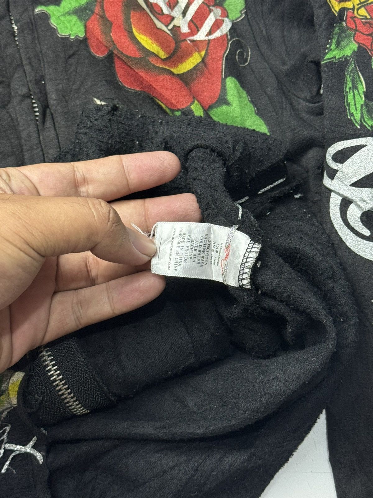 Japanese Brand Gothic Punk Styled Ed Hardy Zipper Hoodie Skulls Size US S / EU 44-46 / 1 - 6 Thumbnail