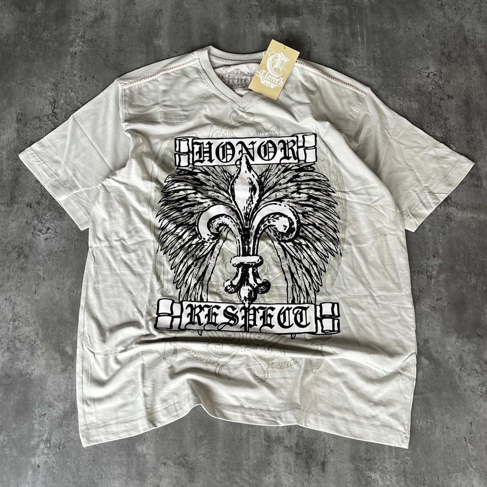 Affliction × Japanese Brand × Vintage Crazy Vintage Y2K Baggy Affliction Style Grunge Tee Size US XXL / EU 58 / 5 - 1 Thumbnail