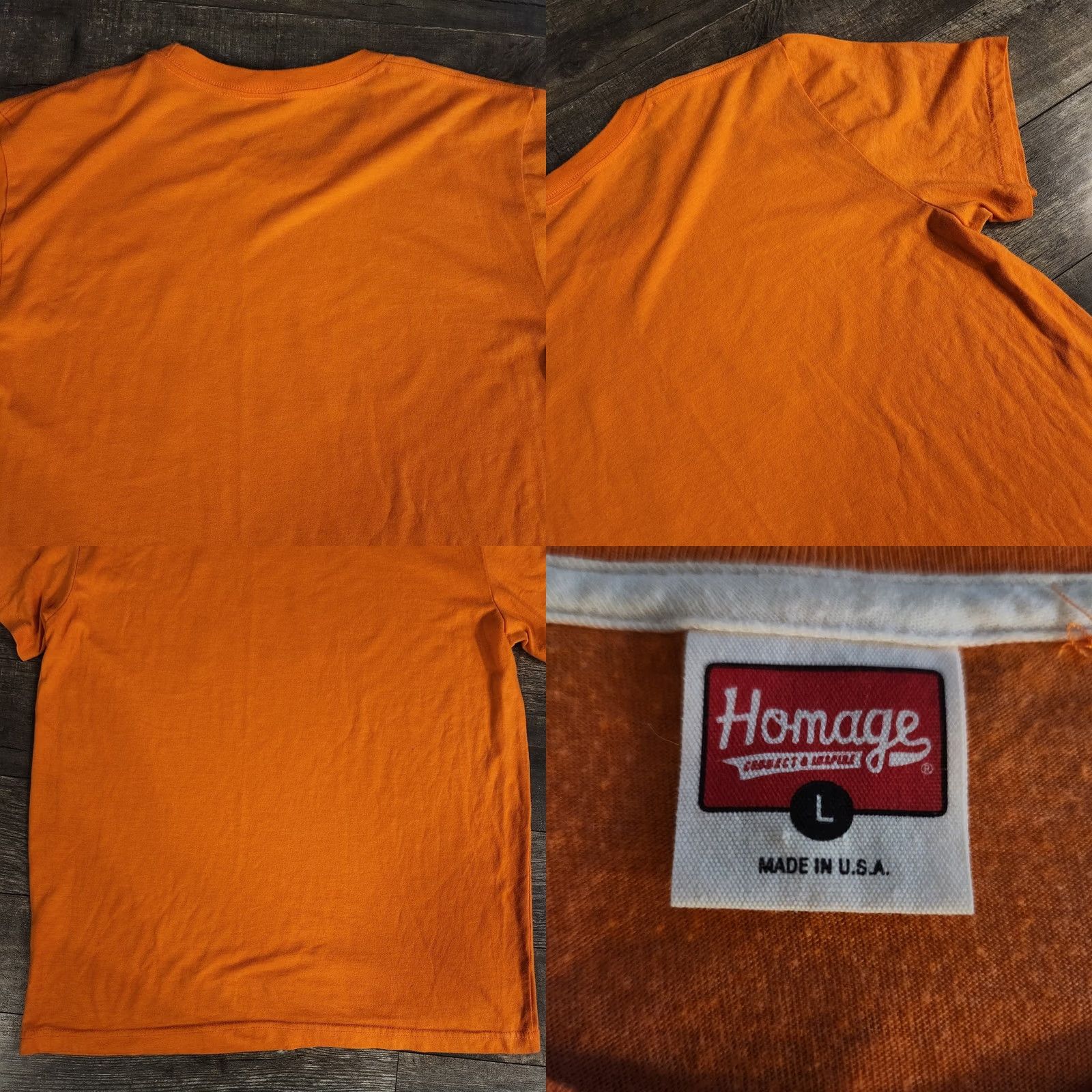 Vintage Homage Cleveland Nation Map T Tee Mens Large Orange Made In USA Browns Size US L / EU 52-54 / 3 - 8 Thumbnail