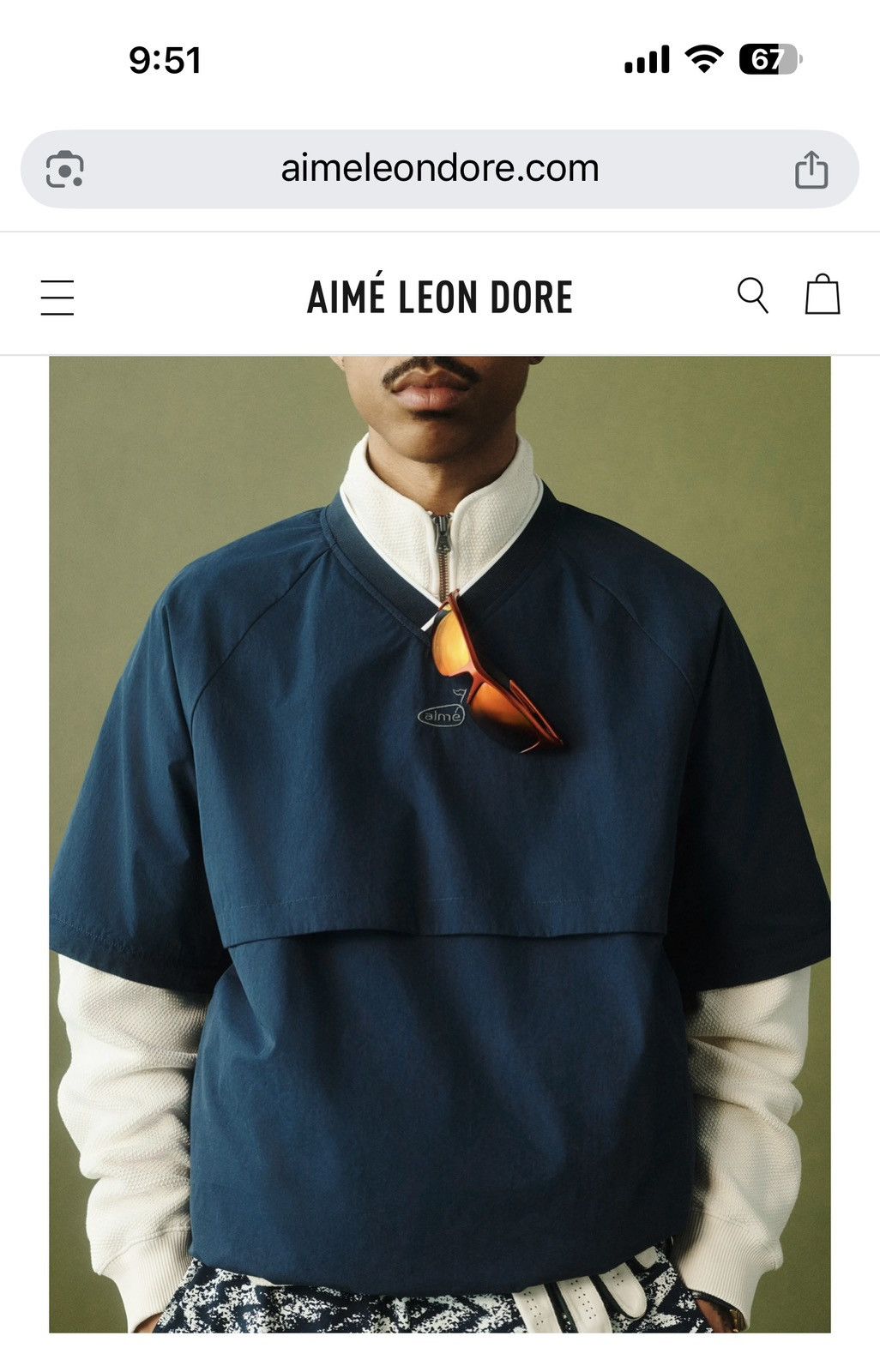 Aime Leon Dore Aime Leon Dore Golf ALD golf Convertible Pullover Navy Size US L / EU 52-54 / 3 - 10 Thumbnail