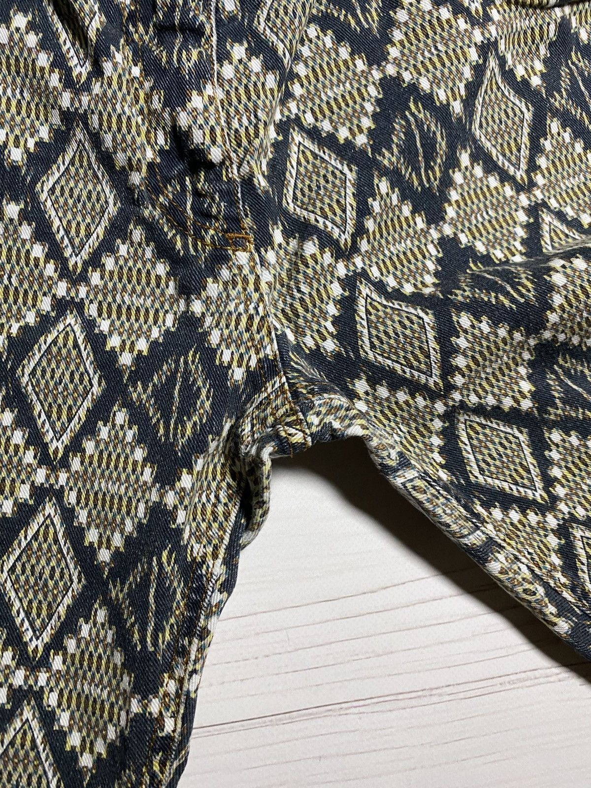 Designer × Etro Etro Jacquard Pattern Diamonds slim fit designer jeans Size 25" / US 0 / IT 36 - 14 Thumbnail