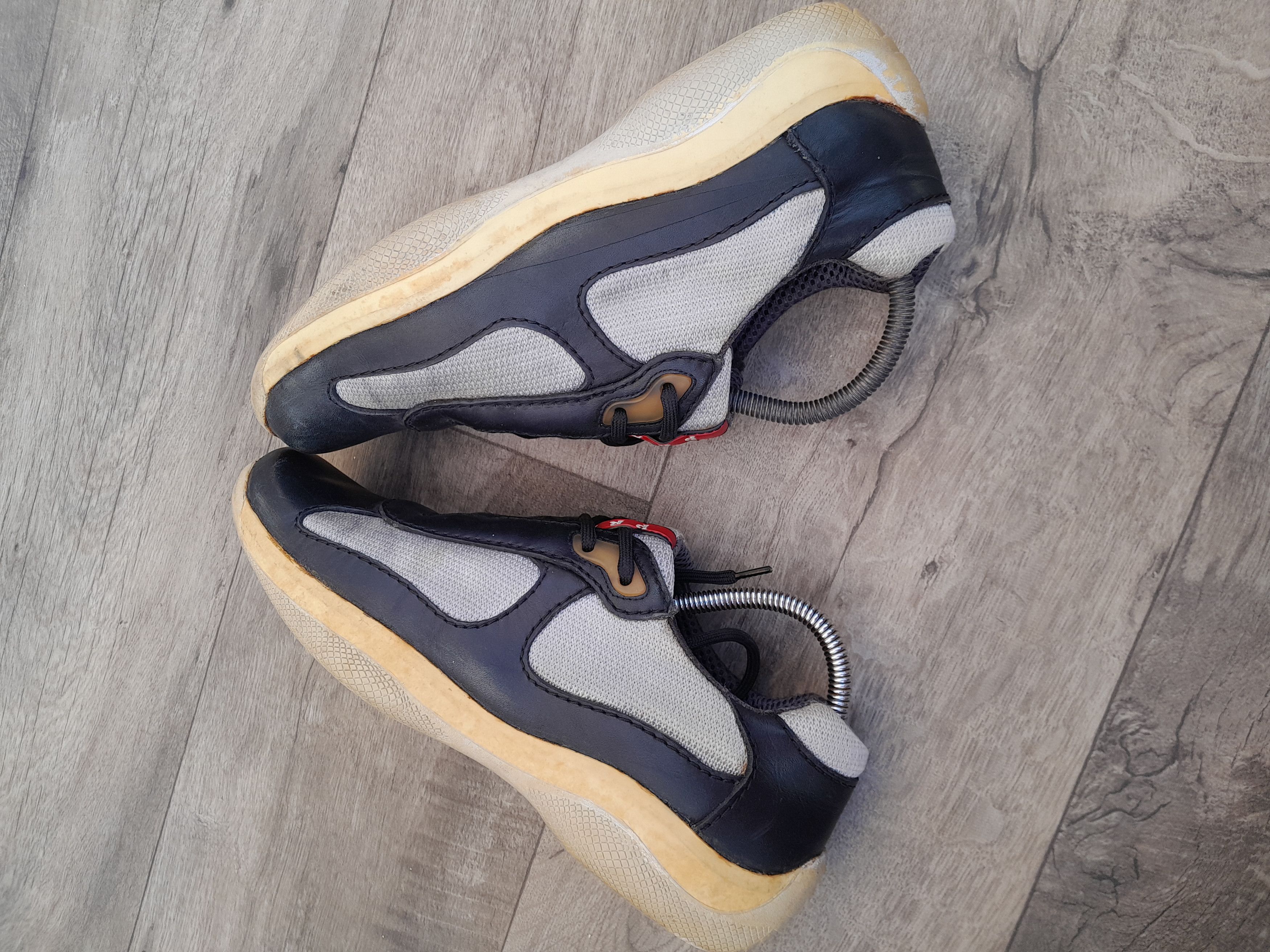 Prada Prada America’s Cup Navy Blue Leather Sneakers Size US 7 / EU 40 - 4 Thumbnail