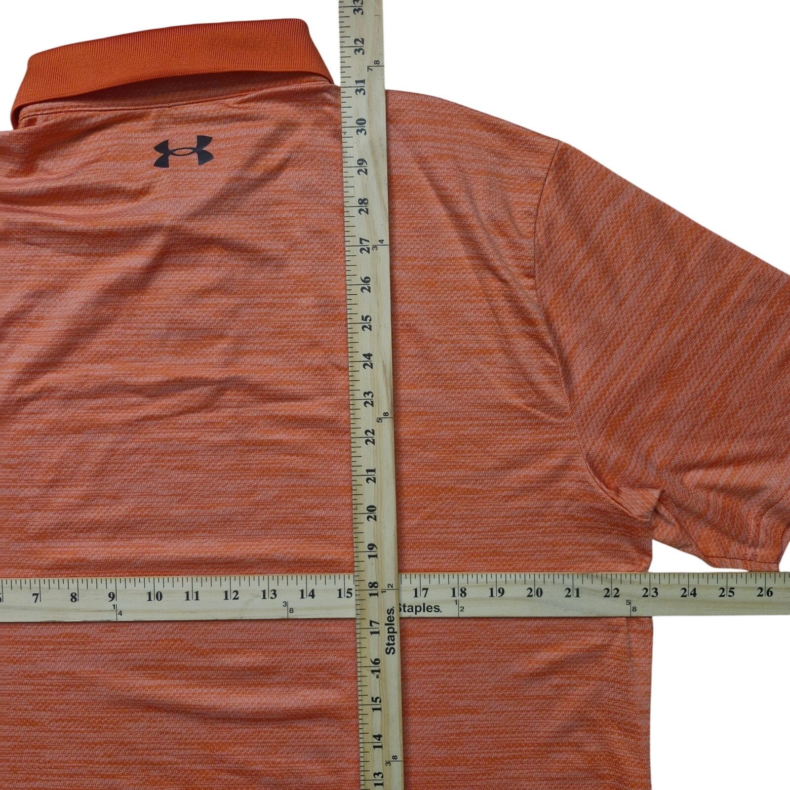 Under Armour Under Armour Mens Heather Orange Polo Golf Shirt L Loose Fit Size US L / EU 52-54 / 3 - 5 Thumbnail
