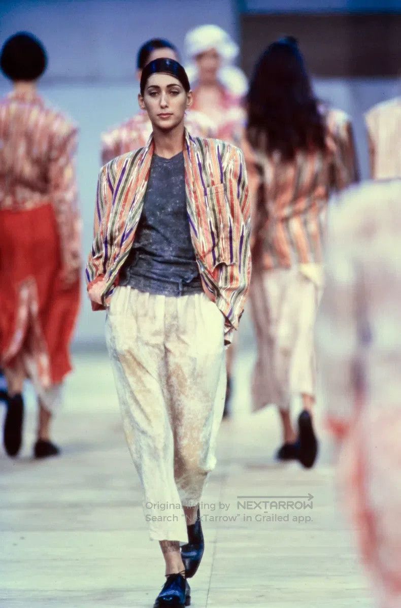 Comme des Garcons Comme Des Garcons Early Ethnic Style White Vertical Stripe Size S / US 4 / IT 40 - 9 Thumbnail