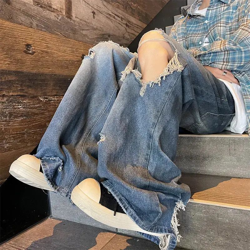 Japanese Brand Retro hip-hop wide leg slightly flared jeans Size US 32 / EU 48 - 4 Thumbnail