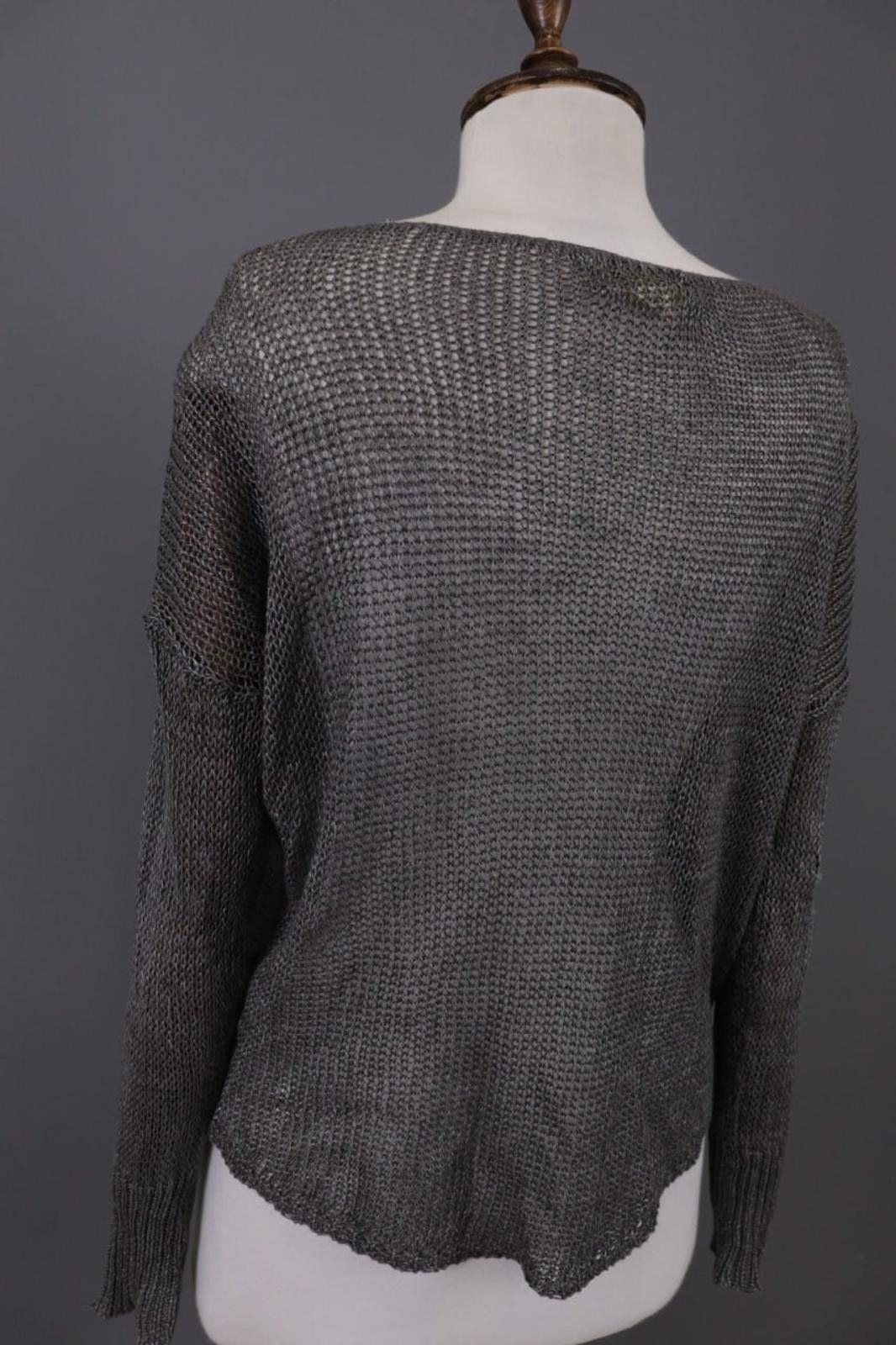 Denim & Supply Ralph Lauren Denim & Supply Ralph Lauren Gray Crochet Knit Sweater Size S Size S / US 4 / IT 40 - 12 Thumbnail