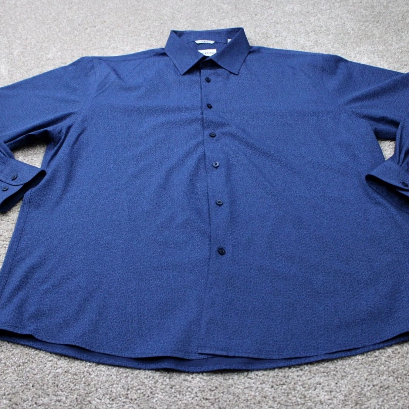 Lucky Brand Lucky Brand Shirt Mens XL Blue Geometric Slim Fit 4 Way Stretch Button-Up Casual Formal Workwear Size US XL / EU 56 / 4 - 3 Thumbnail