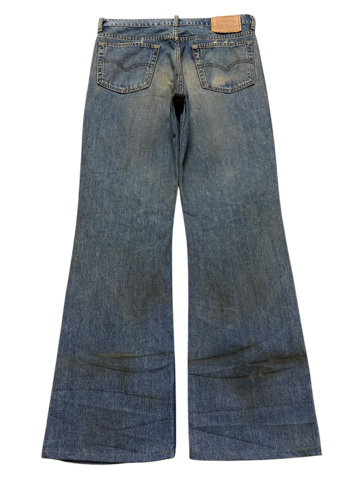 Levi's Vintage Japan 80s Levis 517 Mud Wash Distress Wide Leg Flare Size US 33 - 2 Thumbnail
