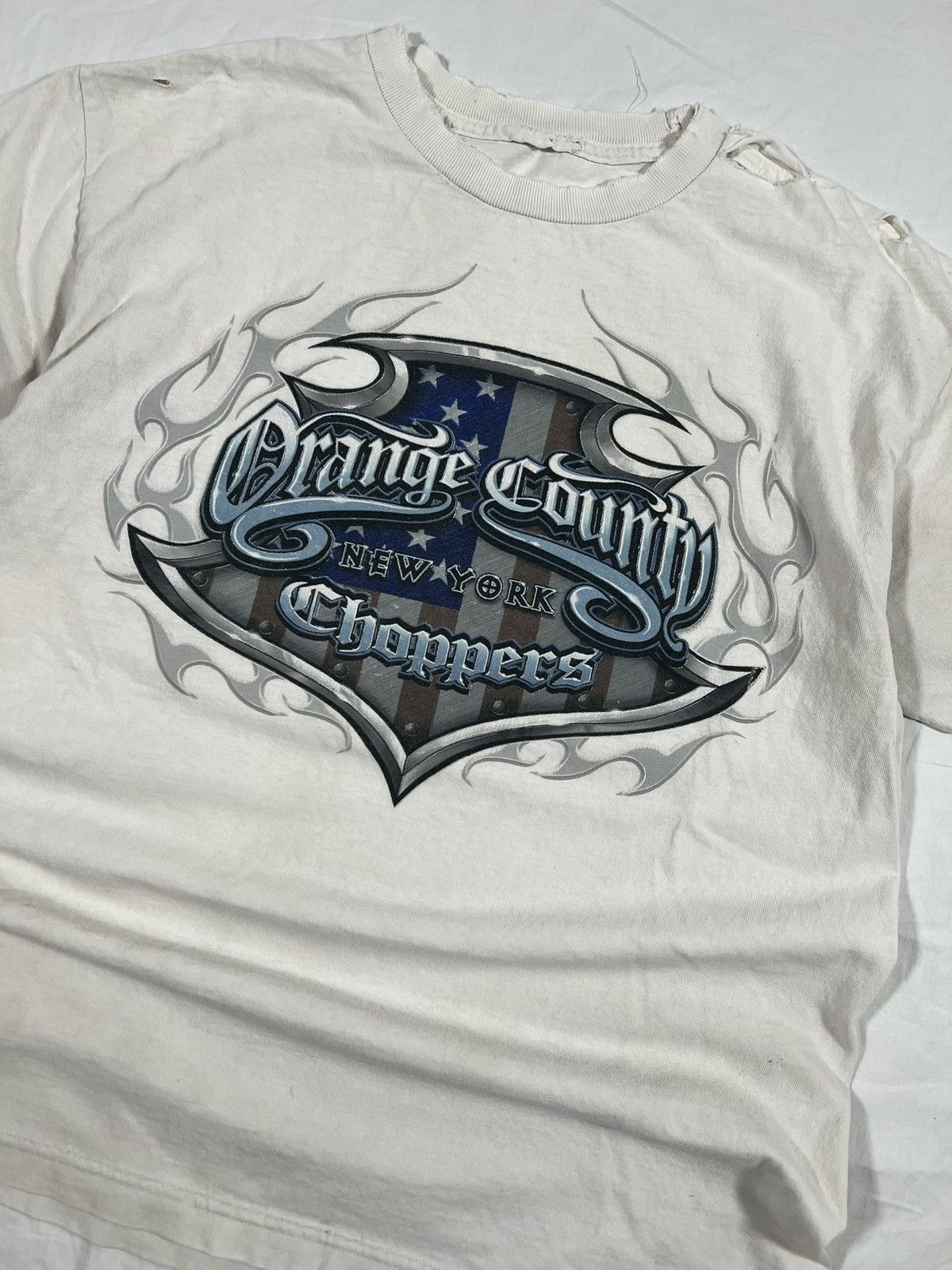 West Coast Choppers Vintage ERD Style Thrashed Orange County Choppers Tee Size US M / EU 48-50 / 2 - 2 Thumbnail