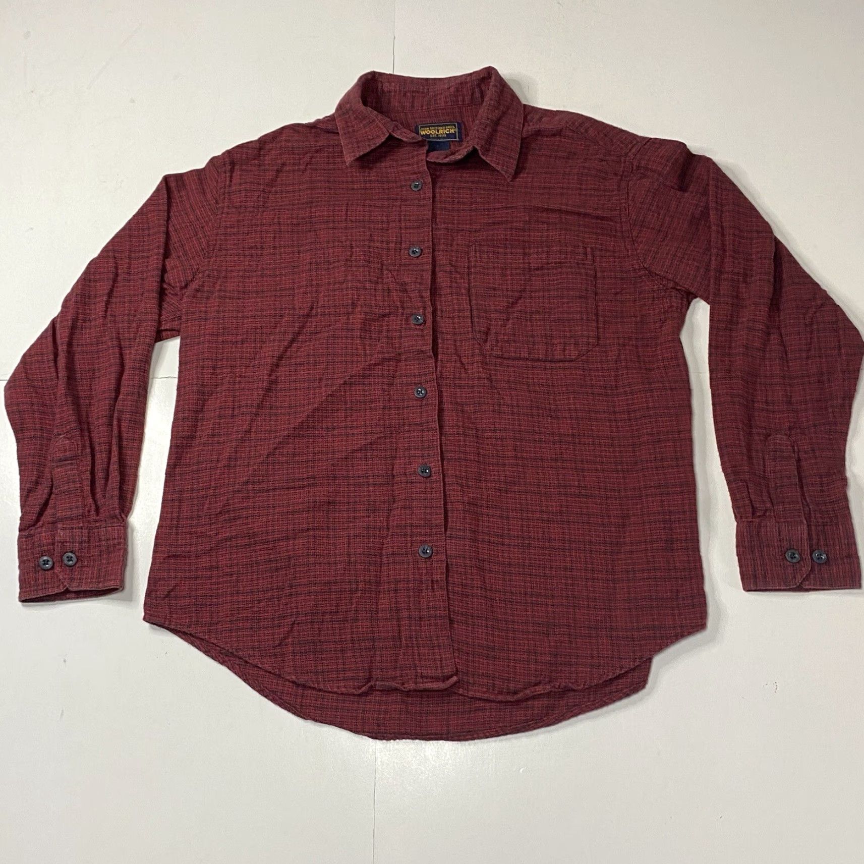Vintage VTG Woolrich John Rich and Bros Button-Up Shirt Mens M Plaid Red Woolrich Wool 100% Cotton Flannel Button-Down Classic Fall Winter All Seasons Pockets Size US M / EU 48-50 / 2 - 7 Thumbnail
