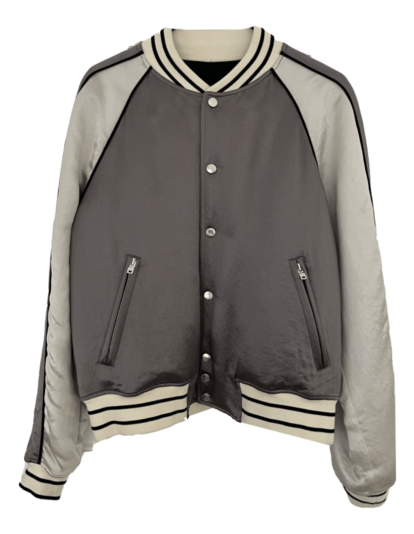 Amiri AMIRI PF22 Satin Souvenir Jacket – Silver/Ivory Size US M / EU 48-50 / 2 - 4 Thumbnail
