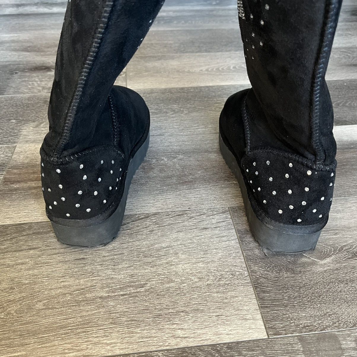 Dolls Kill Dolls Kill Bratz Rhinestone Logo Faux Fur High Boot Slippers Size US 8 / IT 38 - 4 Thumbnail