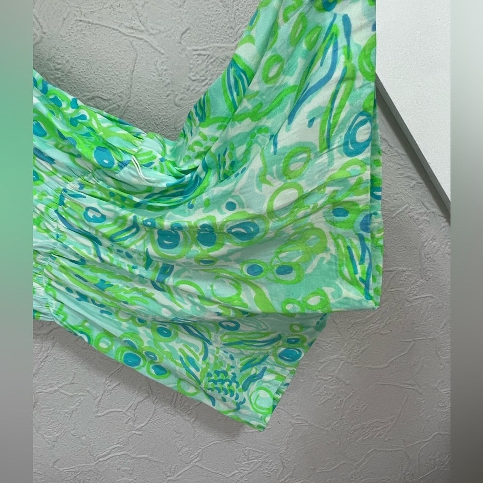 Lilly Pulitzer Lilly Pulitzer Women's Green/Blue Deanna Romper Adj Straps Size 25" / US 0 / IT 36 - 5 Thumbnail
