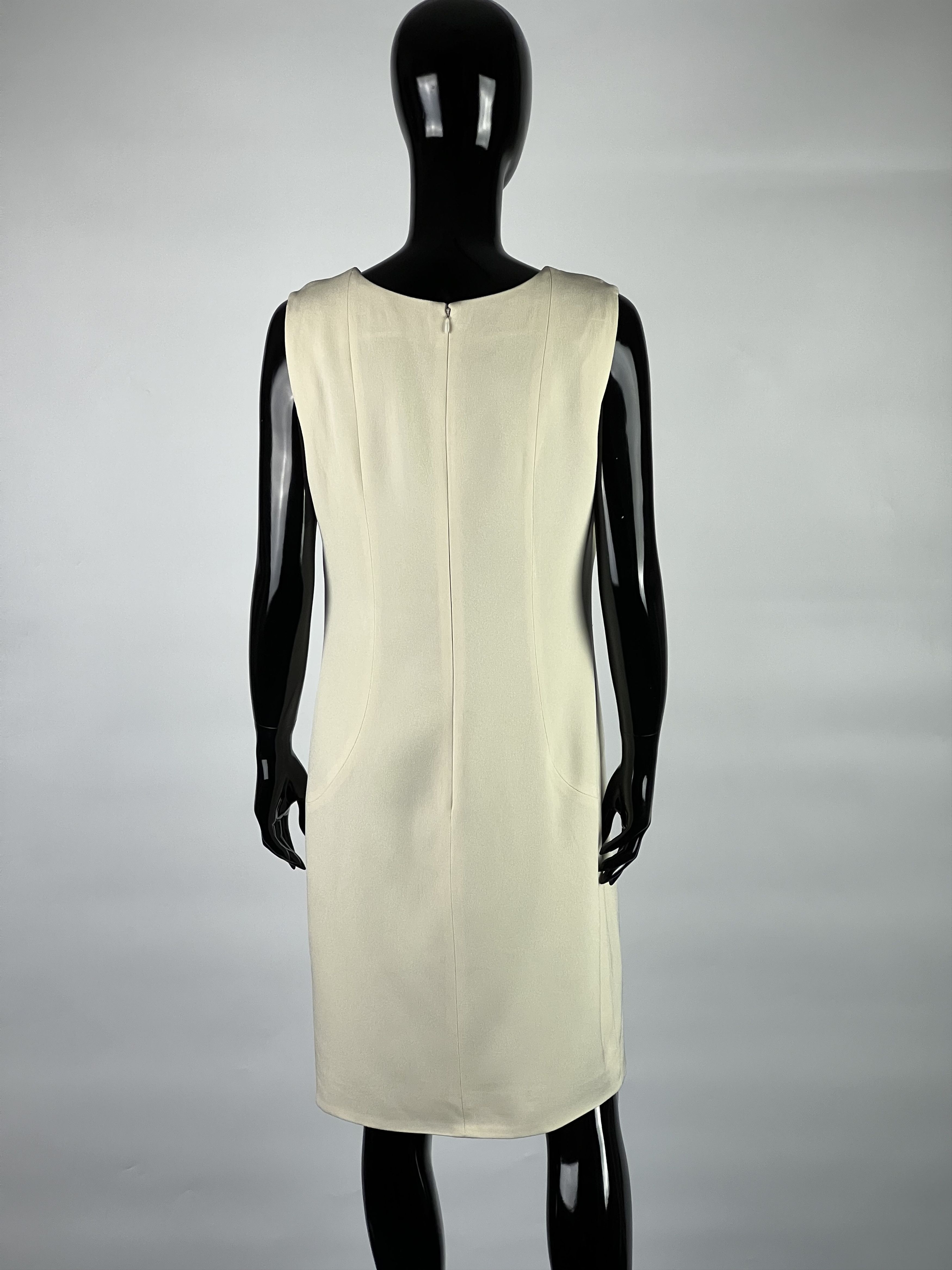 Dolce & Gabbana Dolce & Gabbana Ivory Sleeveless Knee Dress Size IT44 Size M / US 6-8 / IT 42-44 - 2 Thumbnail
