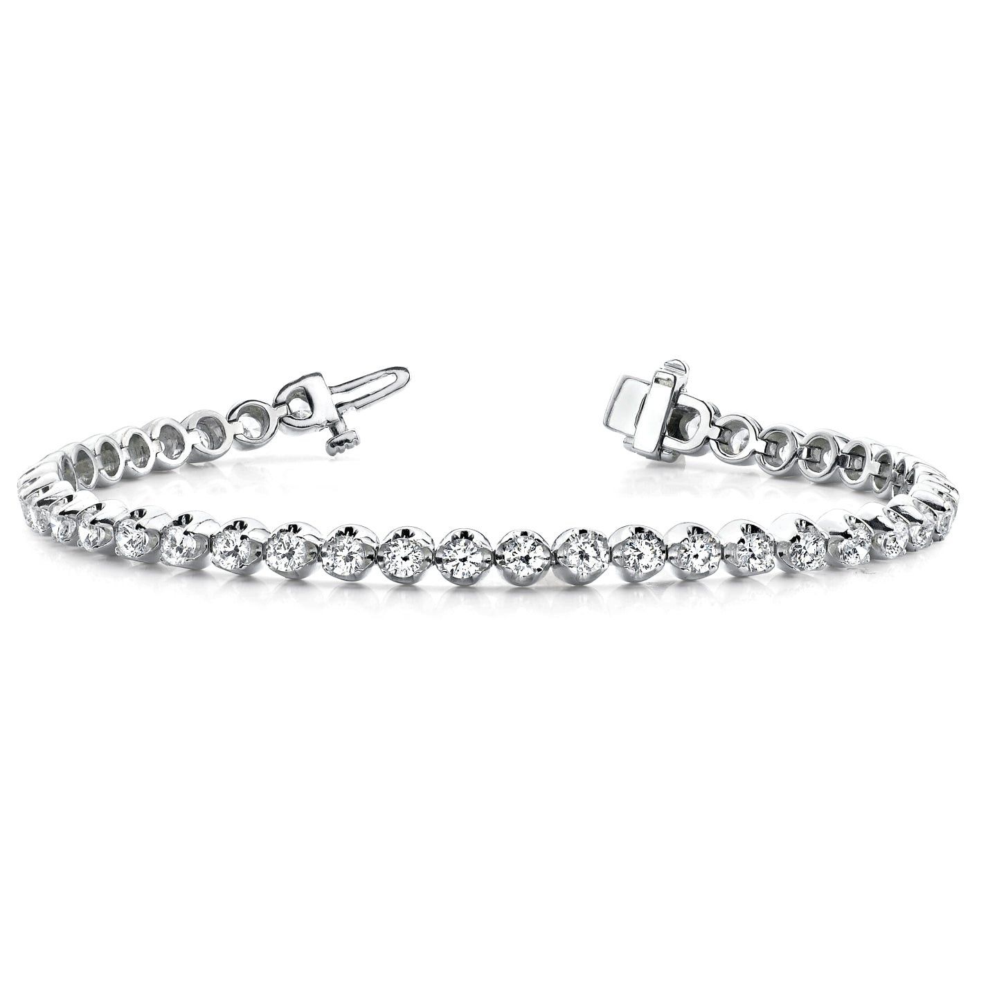 image of Chopard Cubic Zirconia Bracelet In Sterling Silver (2 Ctw), Women's