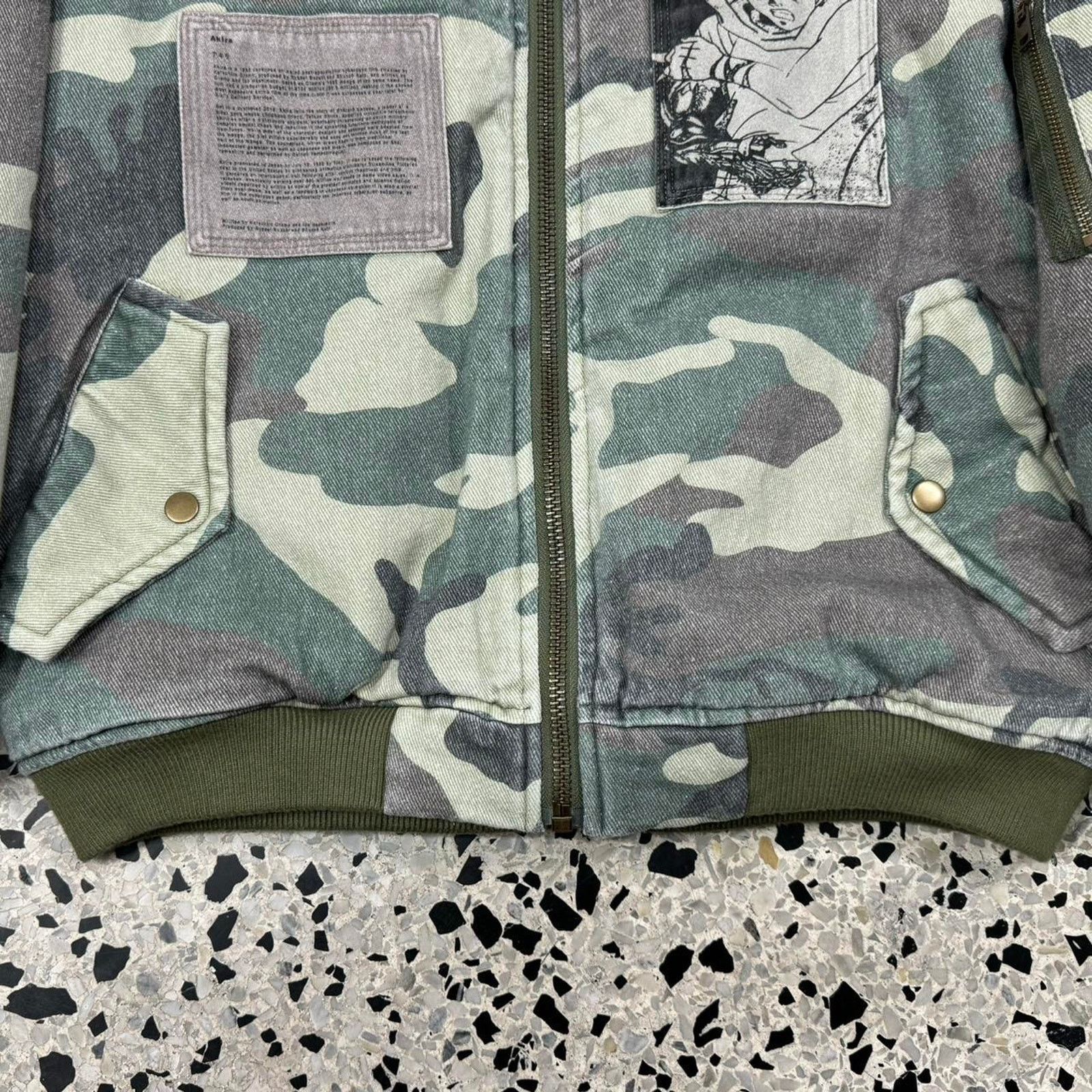 Rough Simmons ROUGH SIMMONS NEOTOKYO AKIRA BOMBER CAMO PATCHWORK JACKET: Size US S / EU 44-46 / 1 - 5 Thumbnail