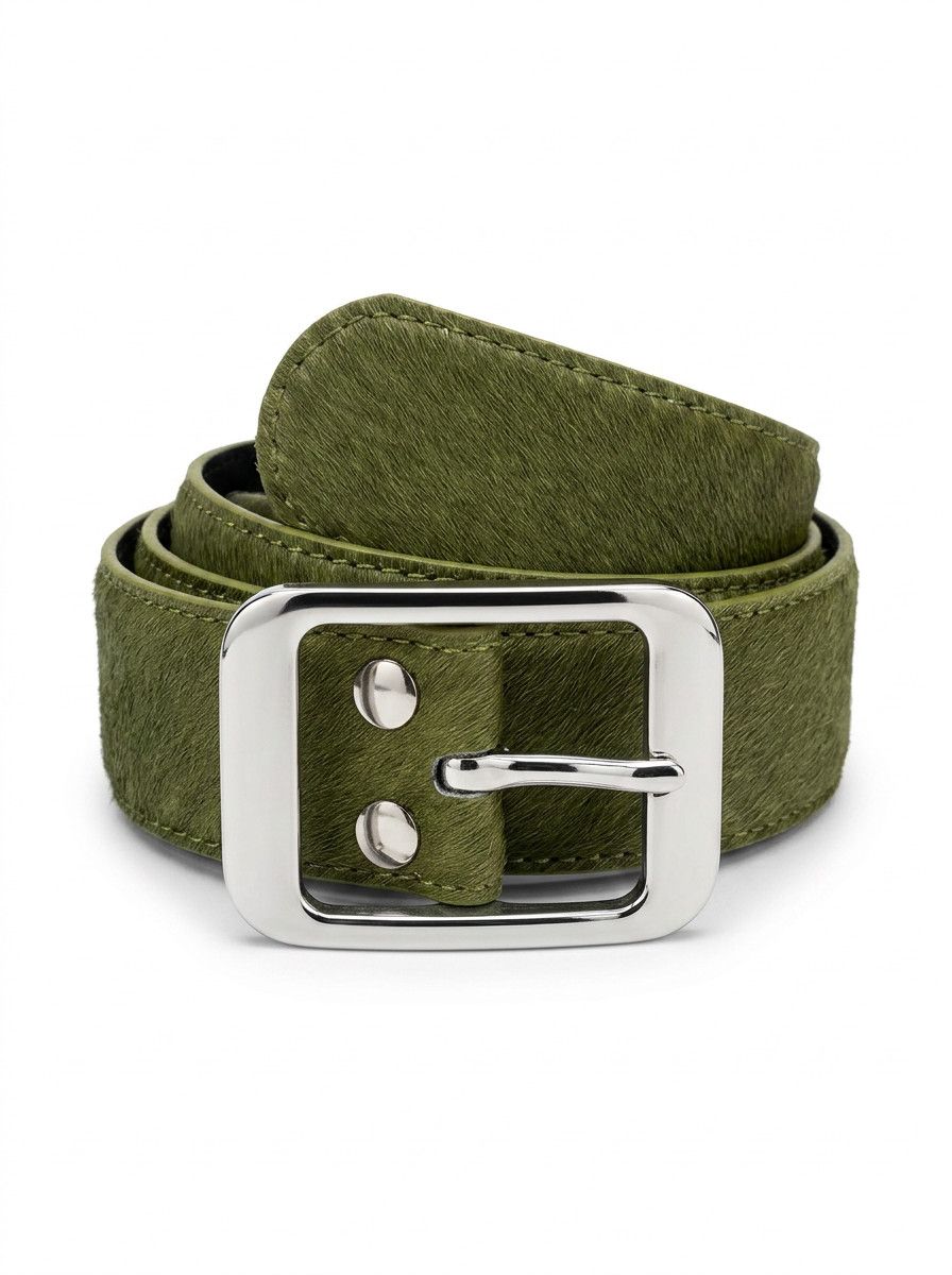 Other Verdi Green Horse Hair Belt Size 34 - 1 Thumbnail