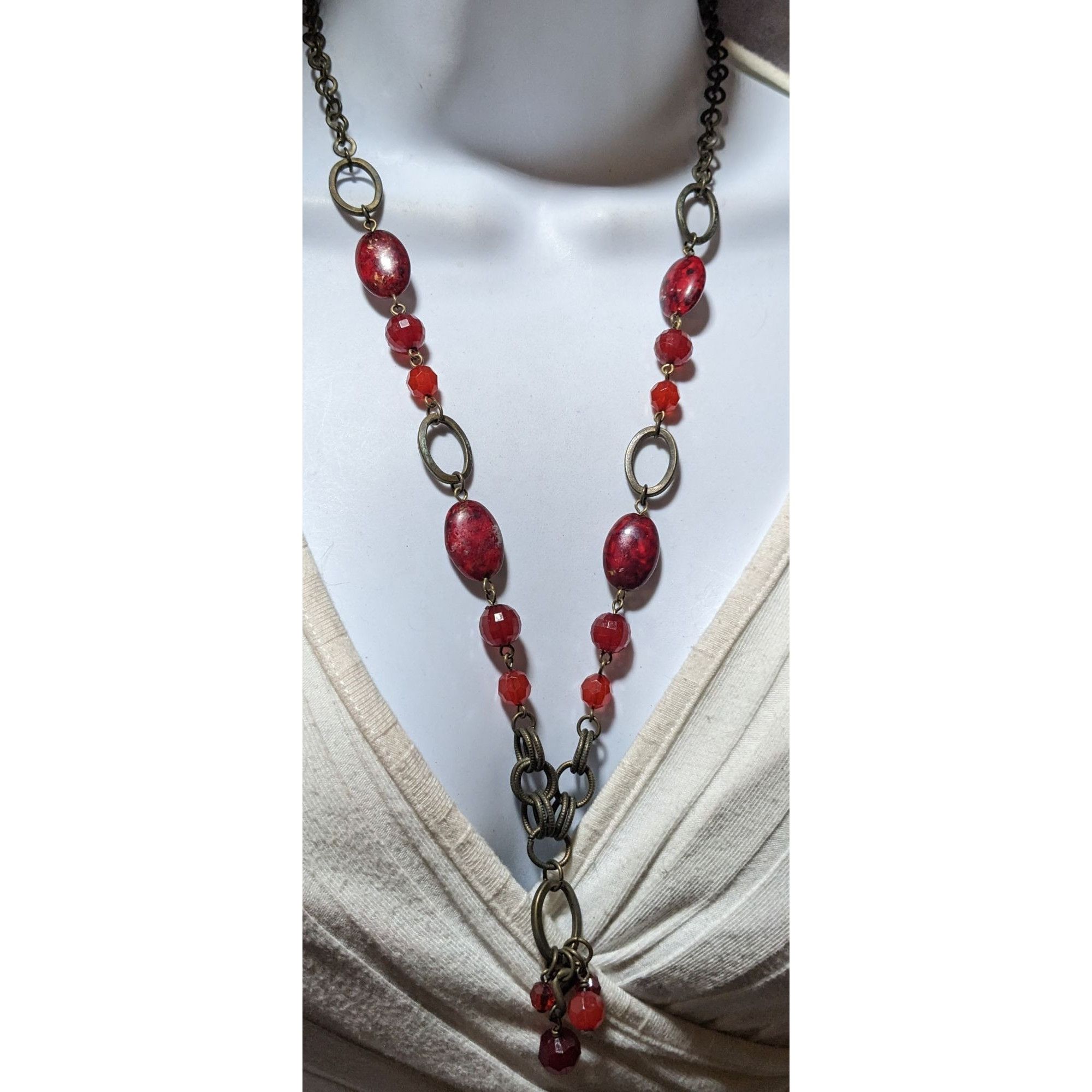 Other Premier Designs Vintage Red And Gold Beaded Necklace Size ONE SIZE - 8 Thumbnail