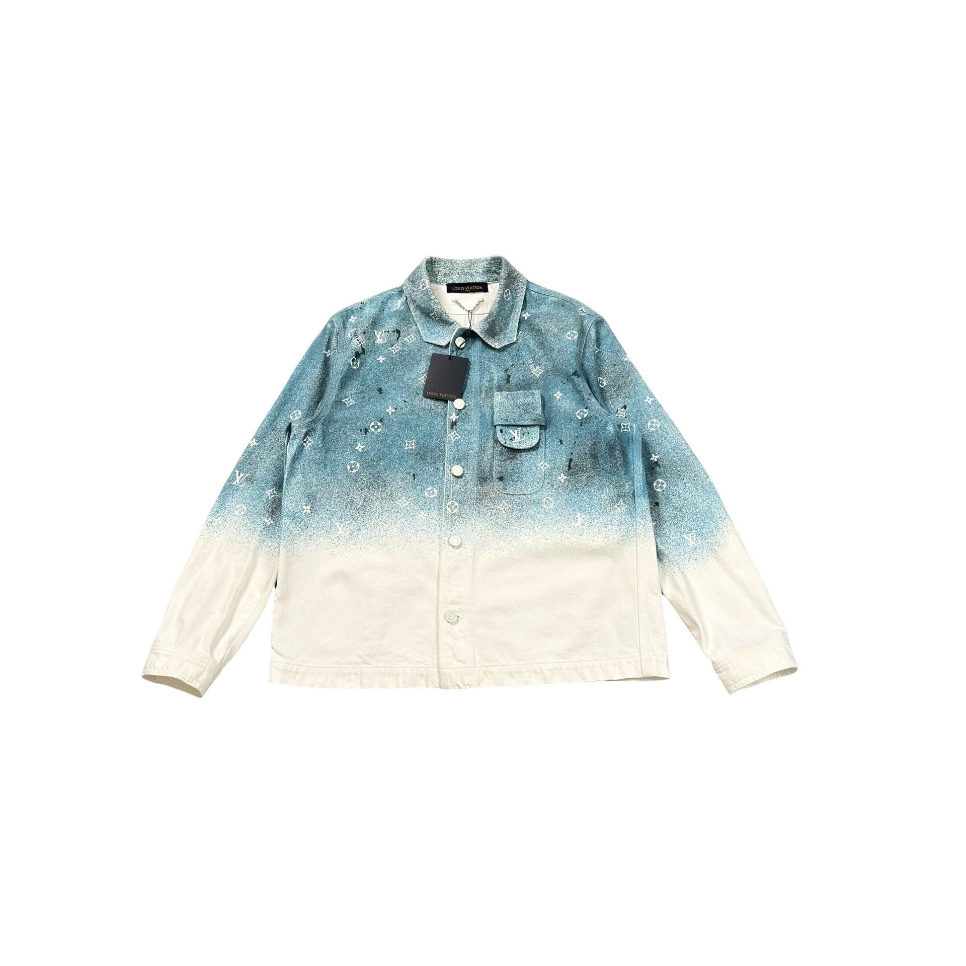 Louis Vuitton Louis Vuitton Monogram Splatter Denim Shirt Size L Size US L / EU 52-54 / 3 - 1 Thumbnail