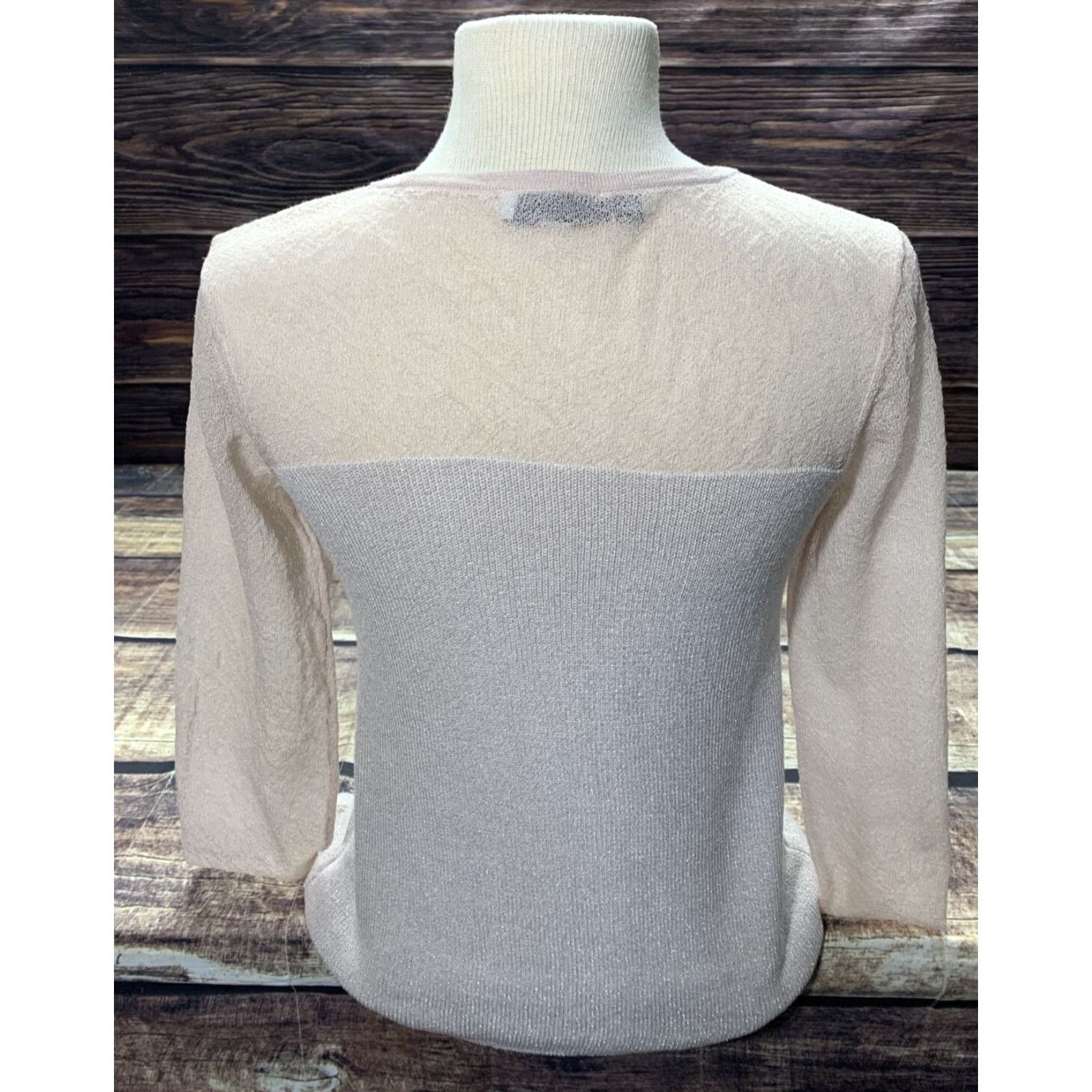 Vintage Jennefer Lopes Jennifer Lopez Womens Pullover Top Shirt M Pink Knit Long Sparkly Blouse Size M / US 6-8 / IT 42-44 - 3 Thumbnail
