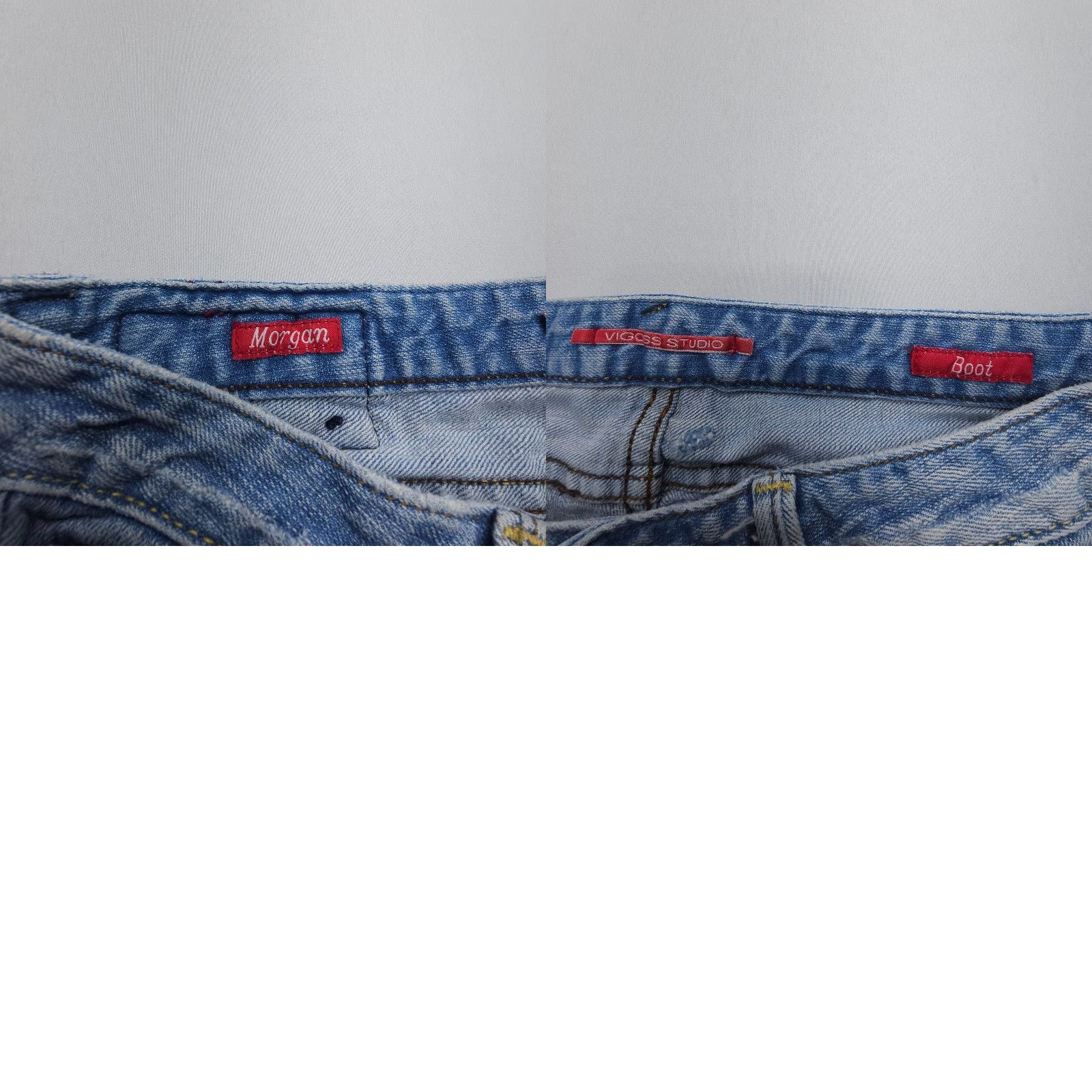 Vintage VIGOSS Vintage Low Rise Button Fly Jeans Women 29 Blue Bootcut 90s Bohemian American Western 5-Pocket Denim jeans Size 29" - 9 Thumbnail