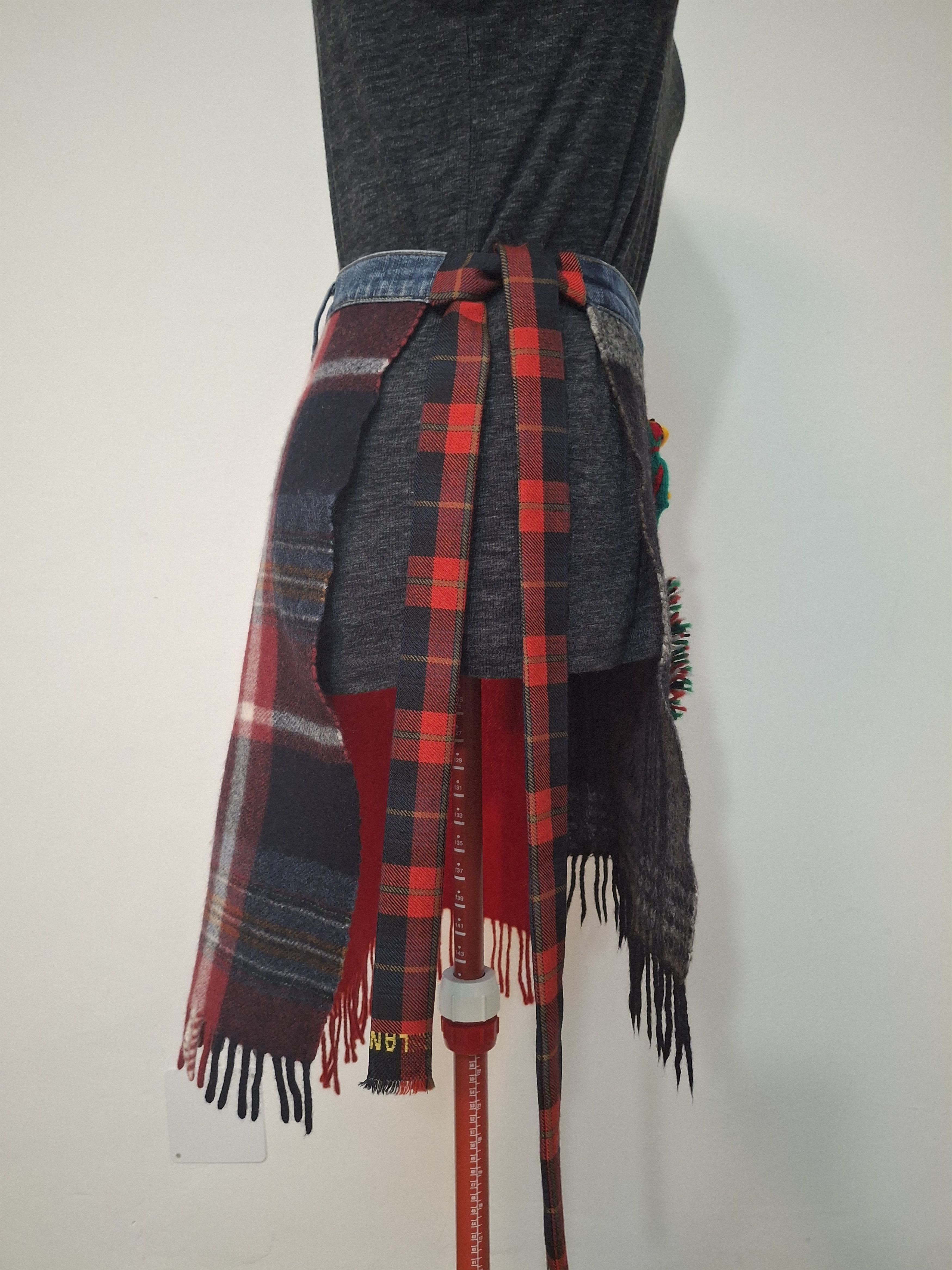 Handmade Reworked Wool Wrap Skirt Size 31" - 2 Thumbnail