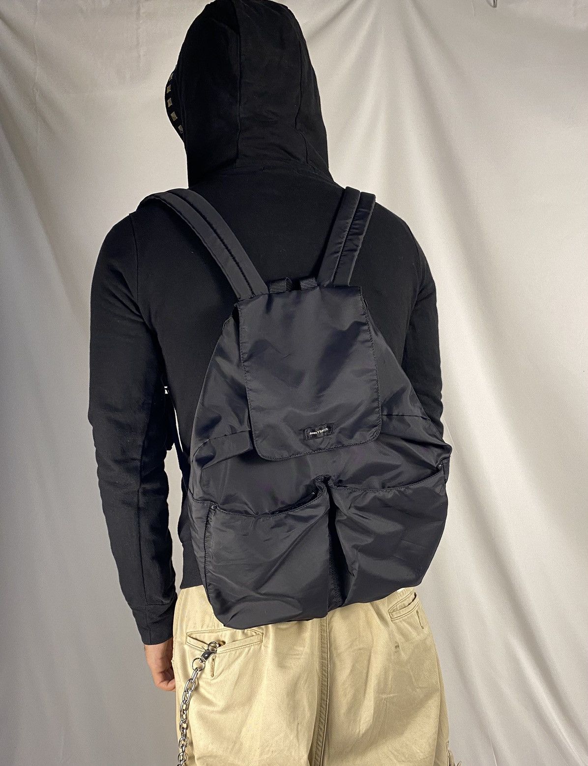 Yohji Yamamoto 2000 Yohji Yamamoto Y’saccs Bagpack Black Nylon Size ONE SIZE - 3 Thumbnail