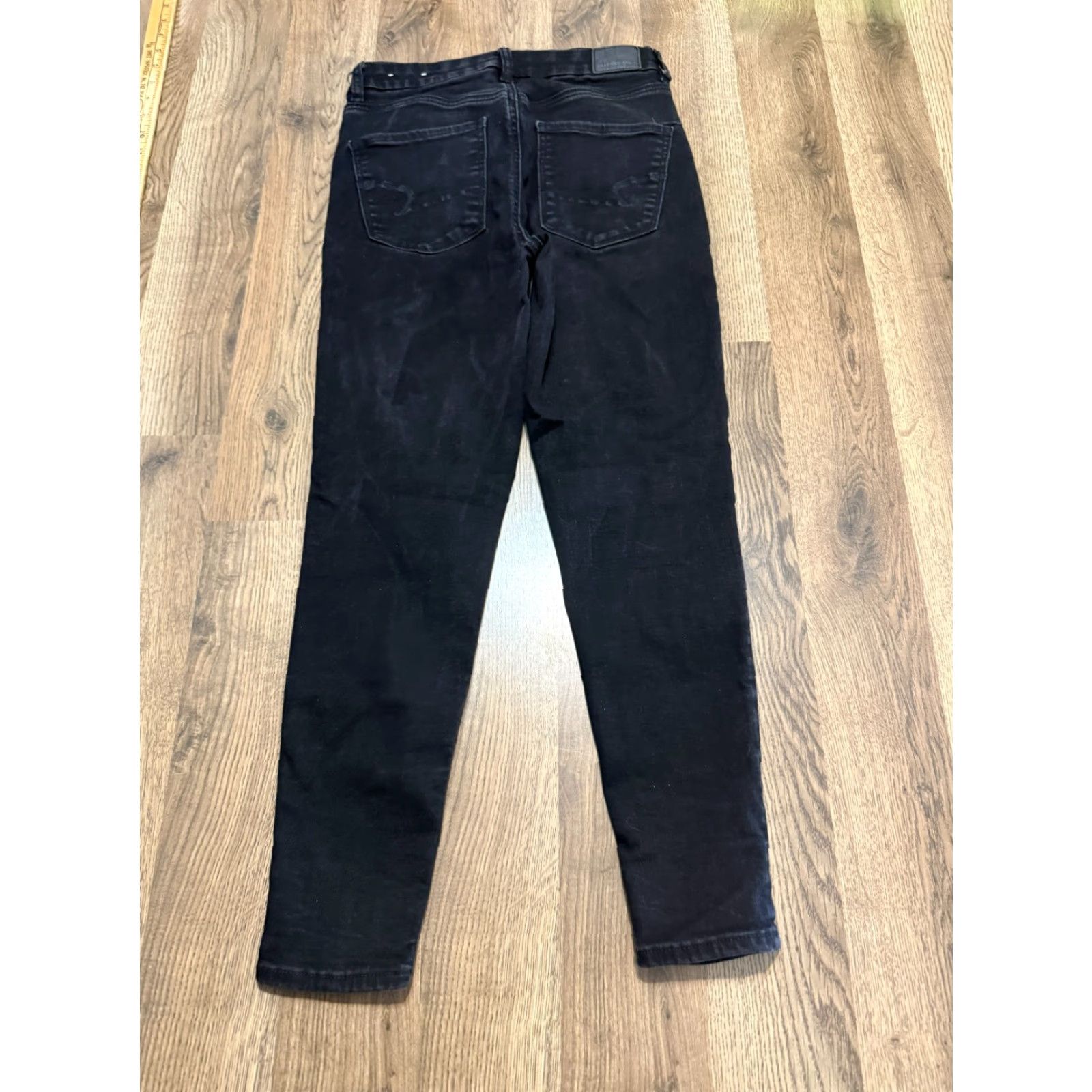 American Eagle Outfitters VINTAGE? (No) American Eagle Outfitters Jeans Women's Size 6 Black Skinny High Rise Dark Wash Jeans Size 28" / US 6 / IT 42 - 2 Thumbnail
