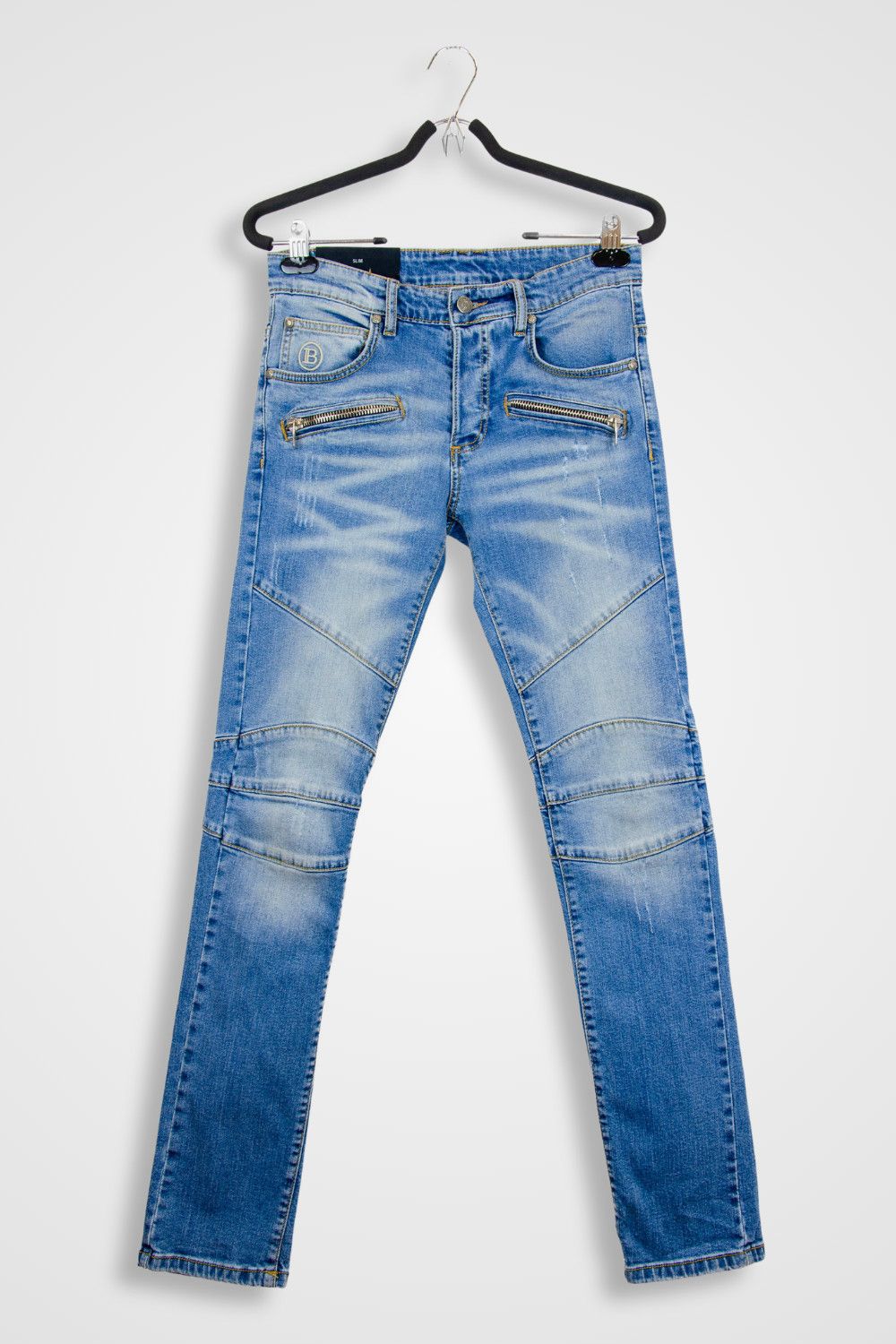 Balmain Balmain Slim Biker Jeans – Size 30 (Made in Japan) Size US 30 / EU 46 - 1 Thumbnail