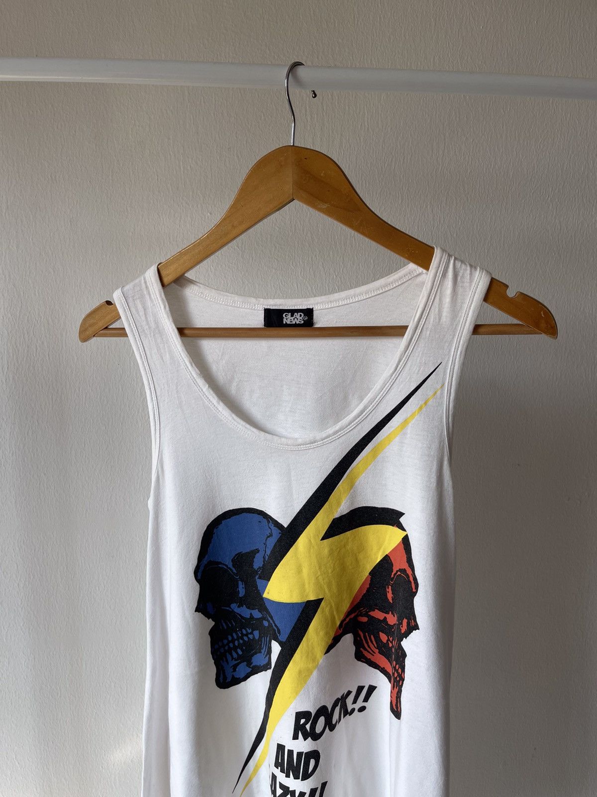 Hysteric Glamour × If Six Was Nine Glad News ‘Rock And Lazy’ Tanktop Size US XS / EU 42 / 0 - 5 Thumbnail