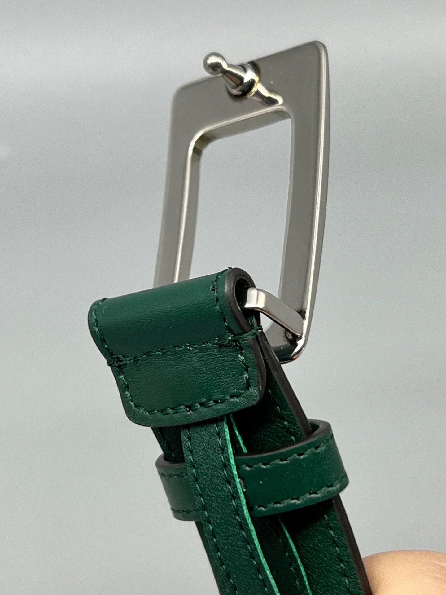 Gucci gucci green leather belt for men and women Size ONE SIZE - 2 Thumbnail