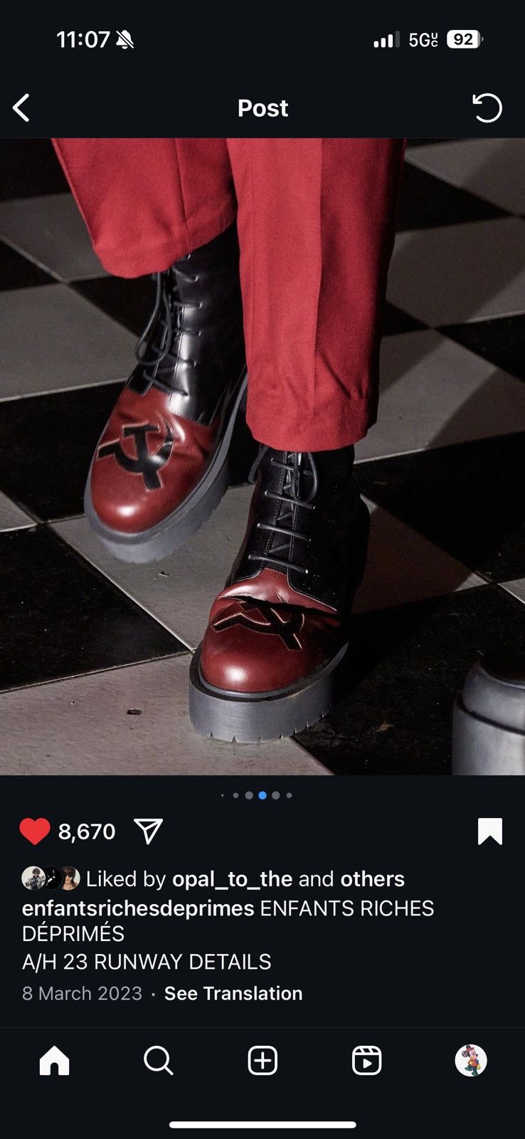 Enfants Riches Deprimes Enfants riches deprimes hammer and sickle boot Size US 11 / EU 44 - 2 Thumbnail
