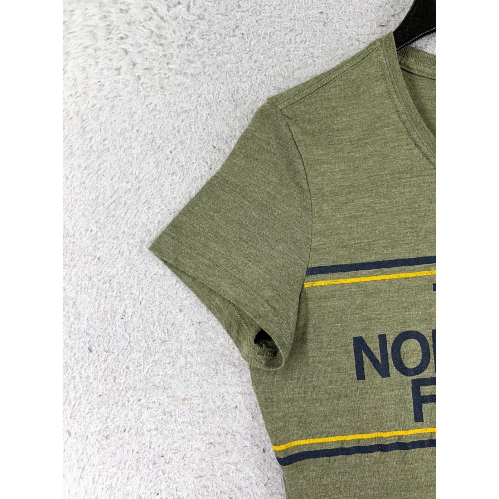 The North Face The North Face Shirt Women S Green Black Yellow Strip Short Sleeve Tri-Blend Crew Neck Pullover Casual Workwear T-Shirt Size S / US 4 / IT 40 - 3 Thumbnail
