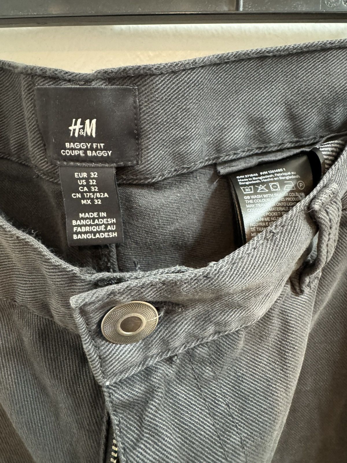 H&M H&M Baggy Fit Carpenter Pants In Charcoal 32x28 Size US 32 / EU 48 - 6 Thumbnail