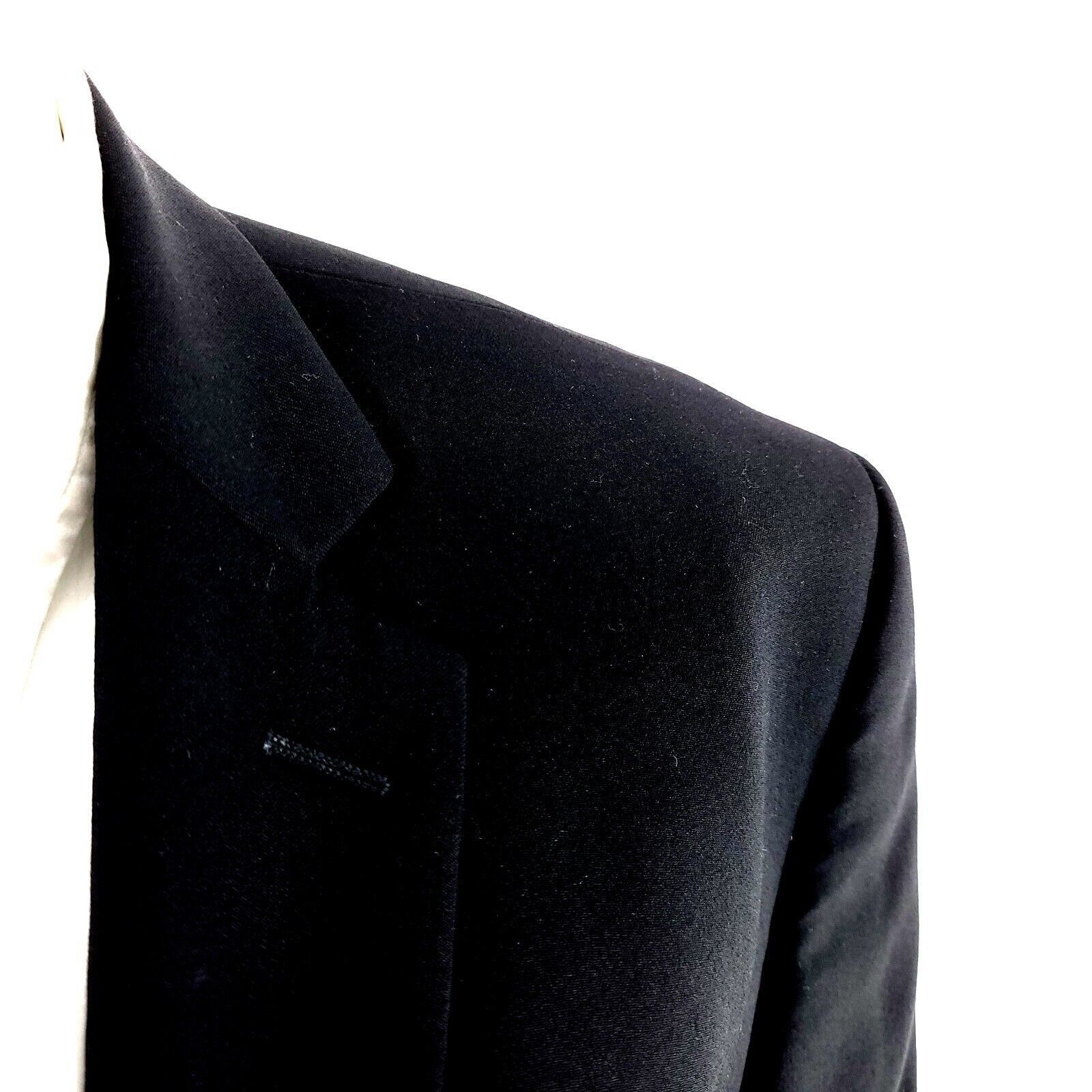 Calvin Klein Calvin Klein Wool 2 Button Blazer 42R Black Tagged 46R Has B Size 42R - 2 Thumbnail