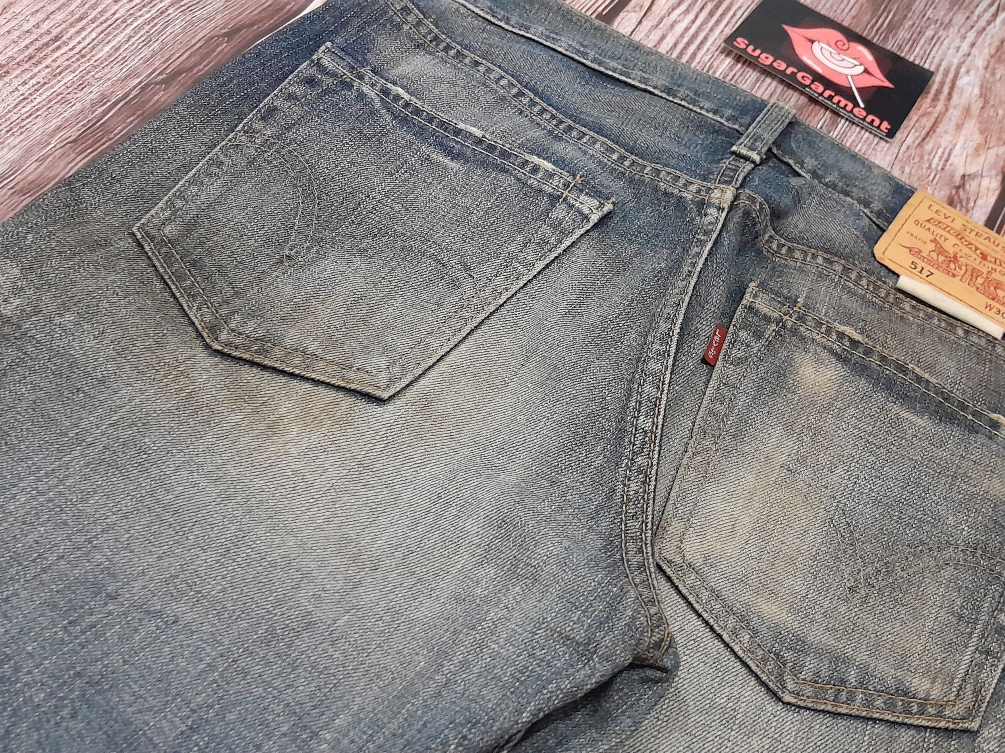 Levi's Levis 517 Jeans Bootcut Distressed Vintage Size US 31 - 18 Thumbnail