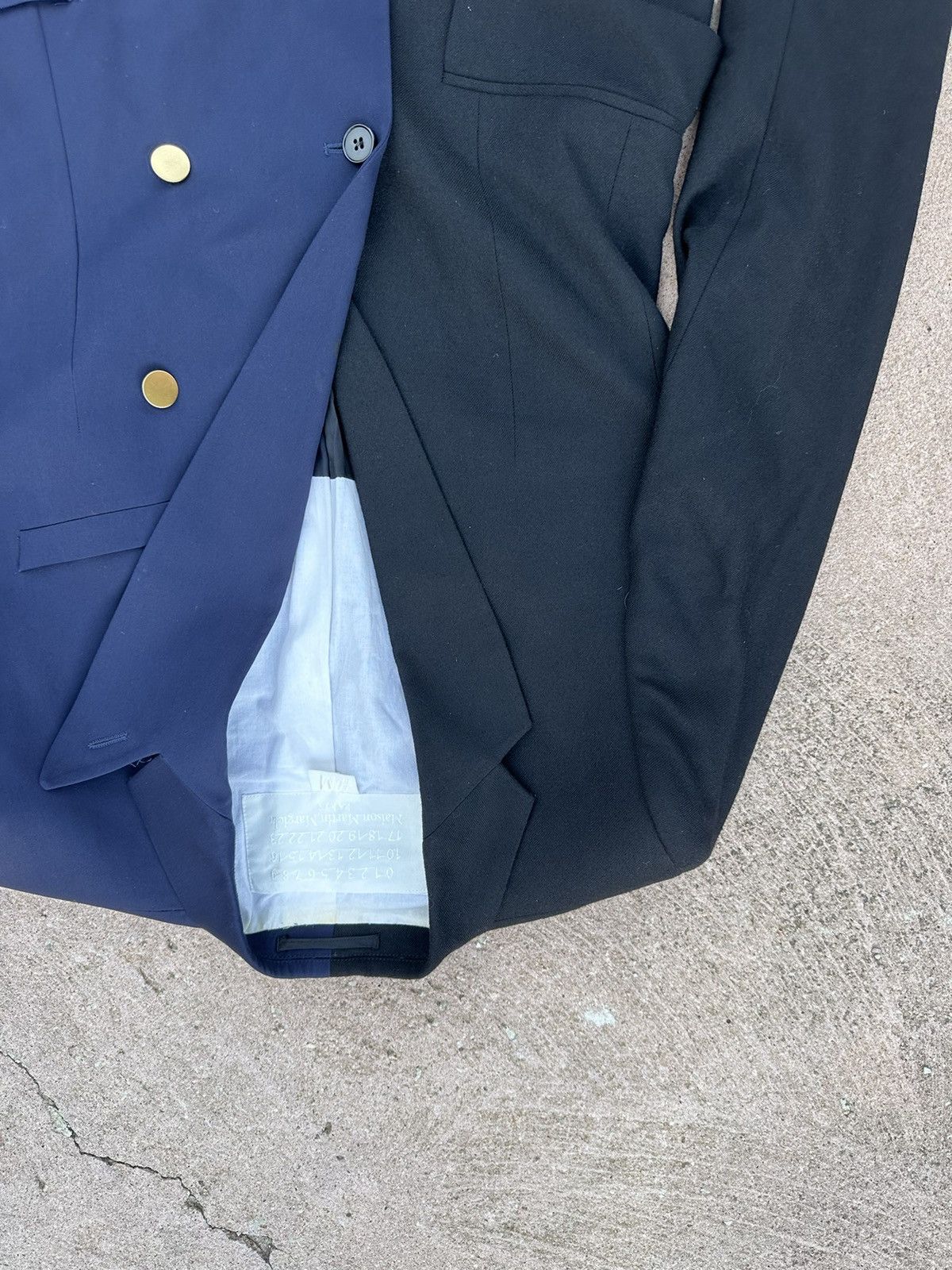 H&M × Maison Margiela Maison Margiela x H&M Blazer Jacket Black/Navy size S-M Size 46L - 6 Thumbnail